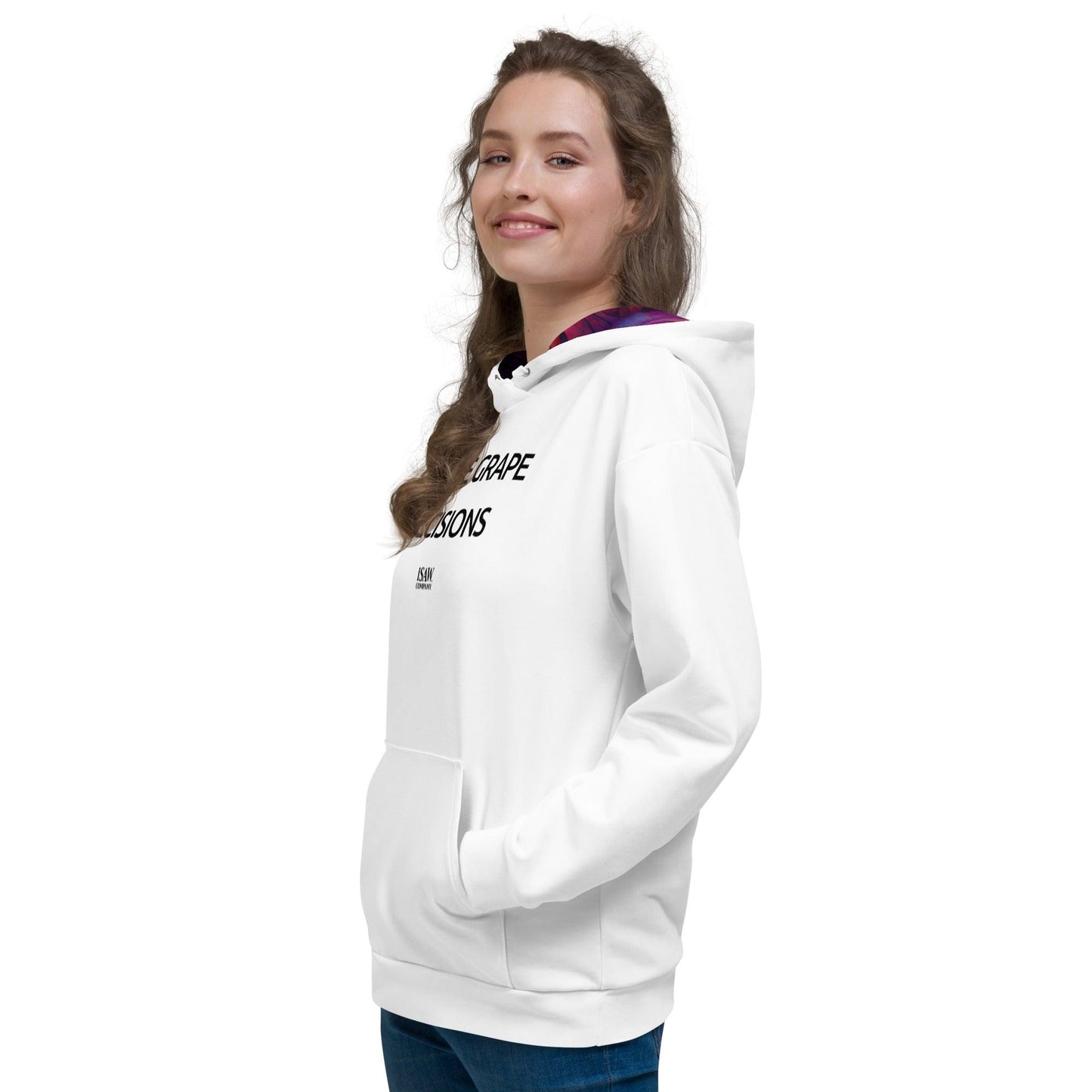 I Make Grape Decisions - Womens White Hoodie