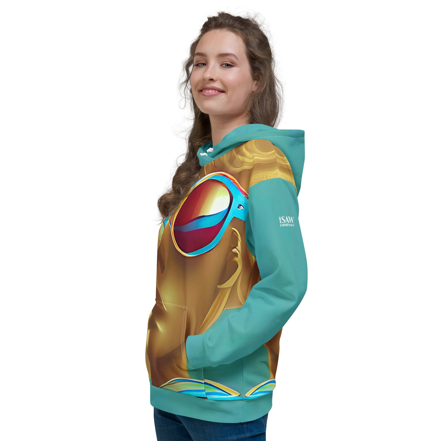 Retro Cool Blue - Womens Hoodie - iSAW Company