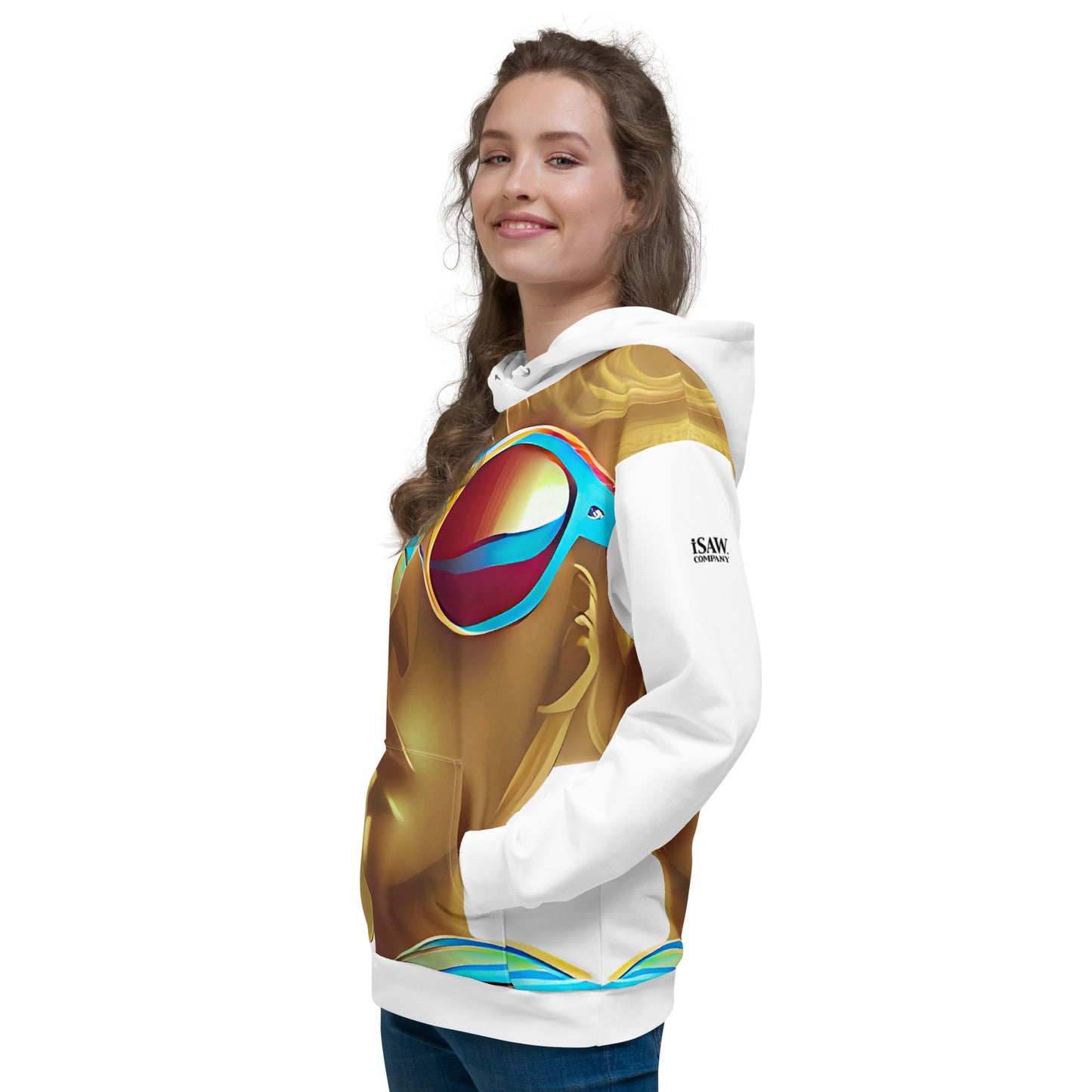 Retro Cool White - Womens Hoodie - iSAW Company