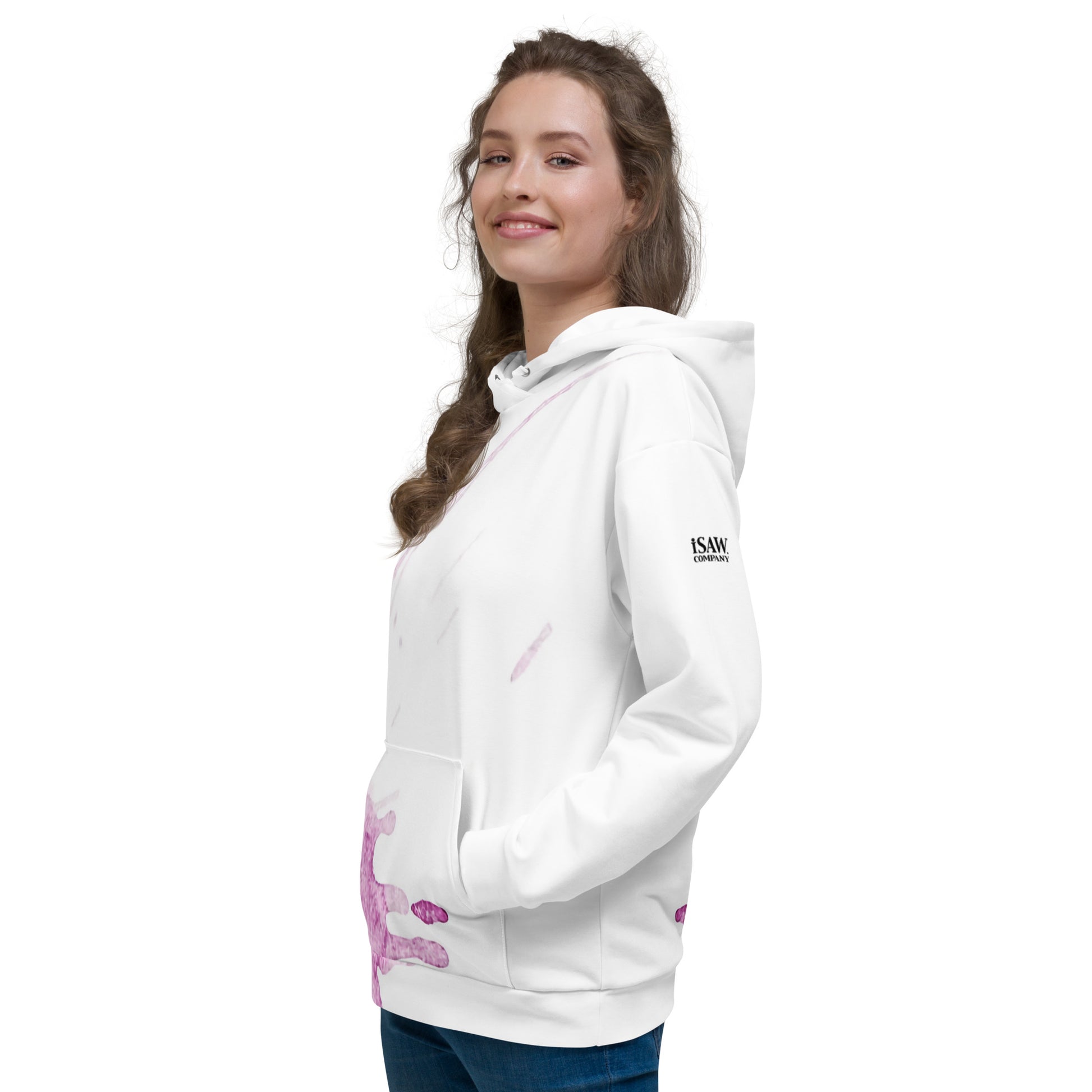 Watercolour Pink Splash - Unisex Hoodie - iSAW Company