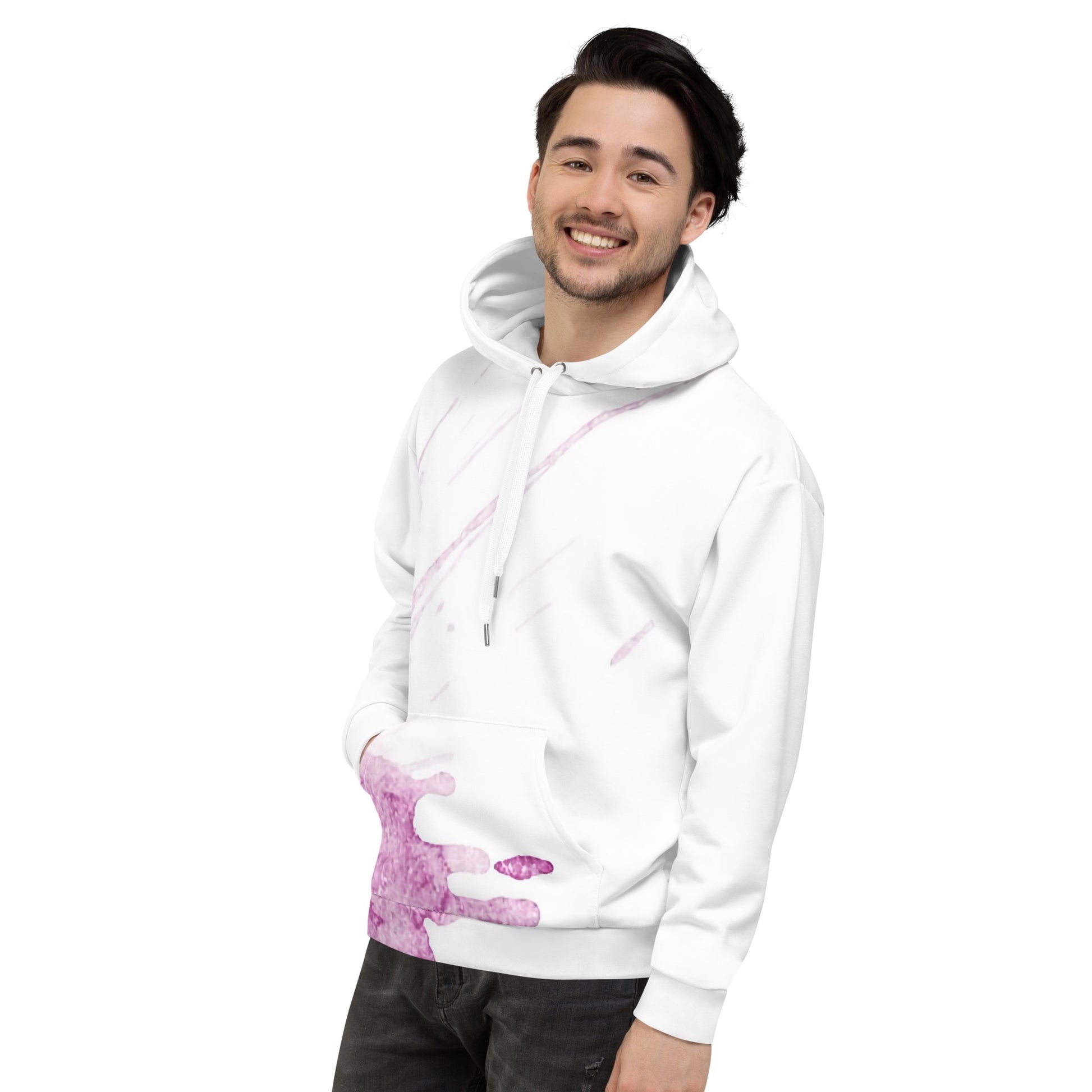 Watercolour Pink Splash - Unisex Hoodie - iSAW Company