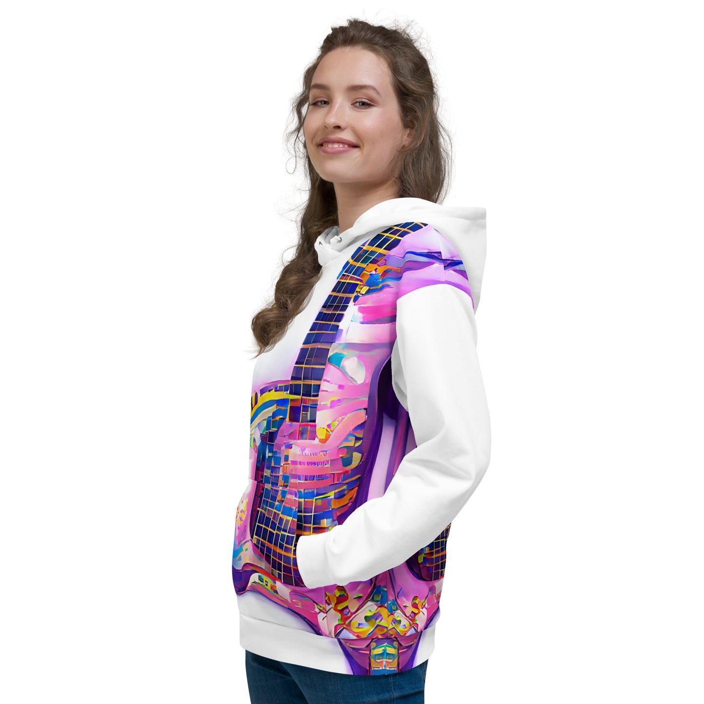 Hippie Guitar - Womens Hoodie - iSAW Company