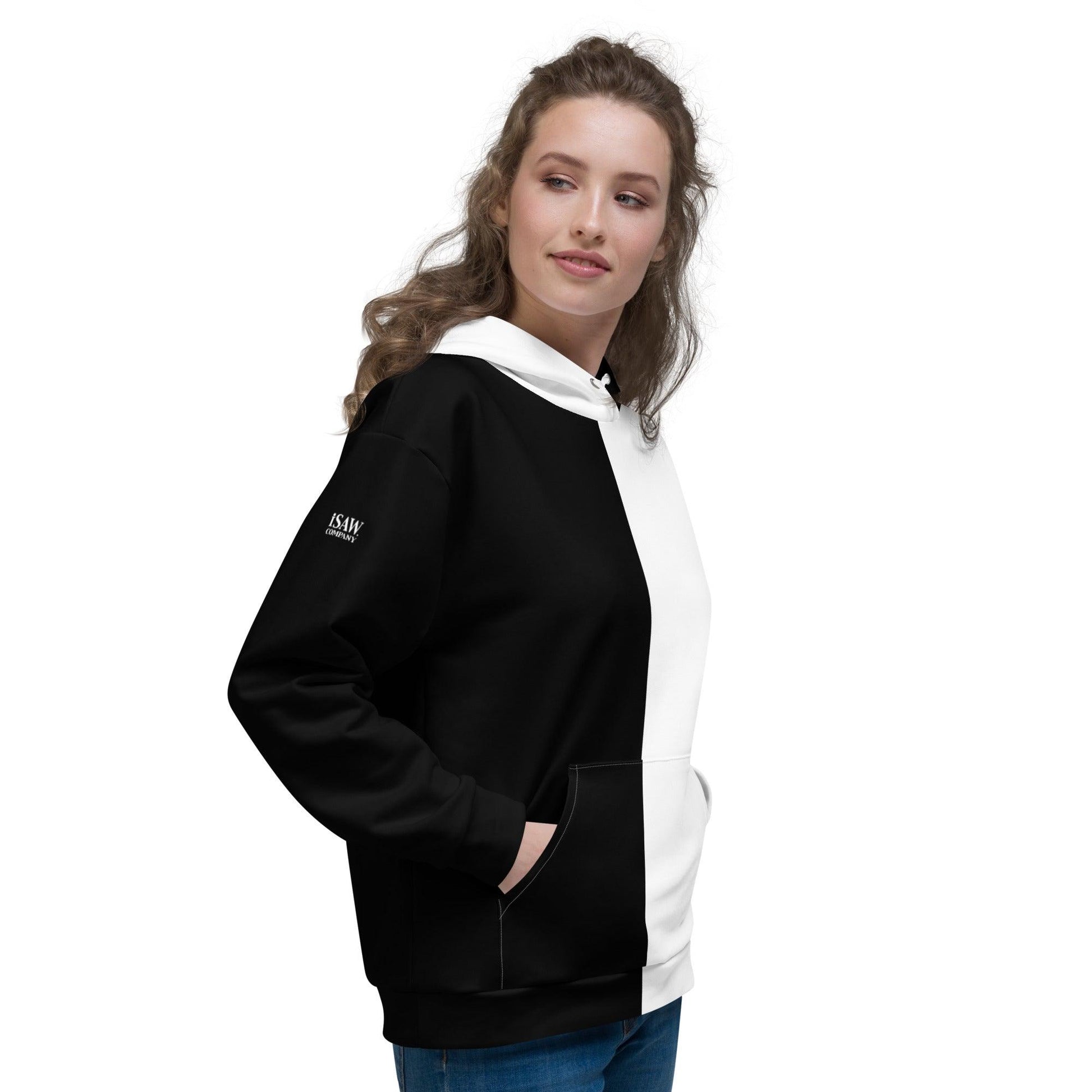 Half Black Half White - Unisex Hoodie - iSAW Company