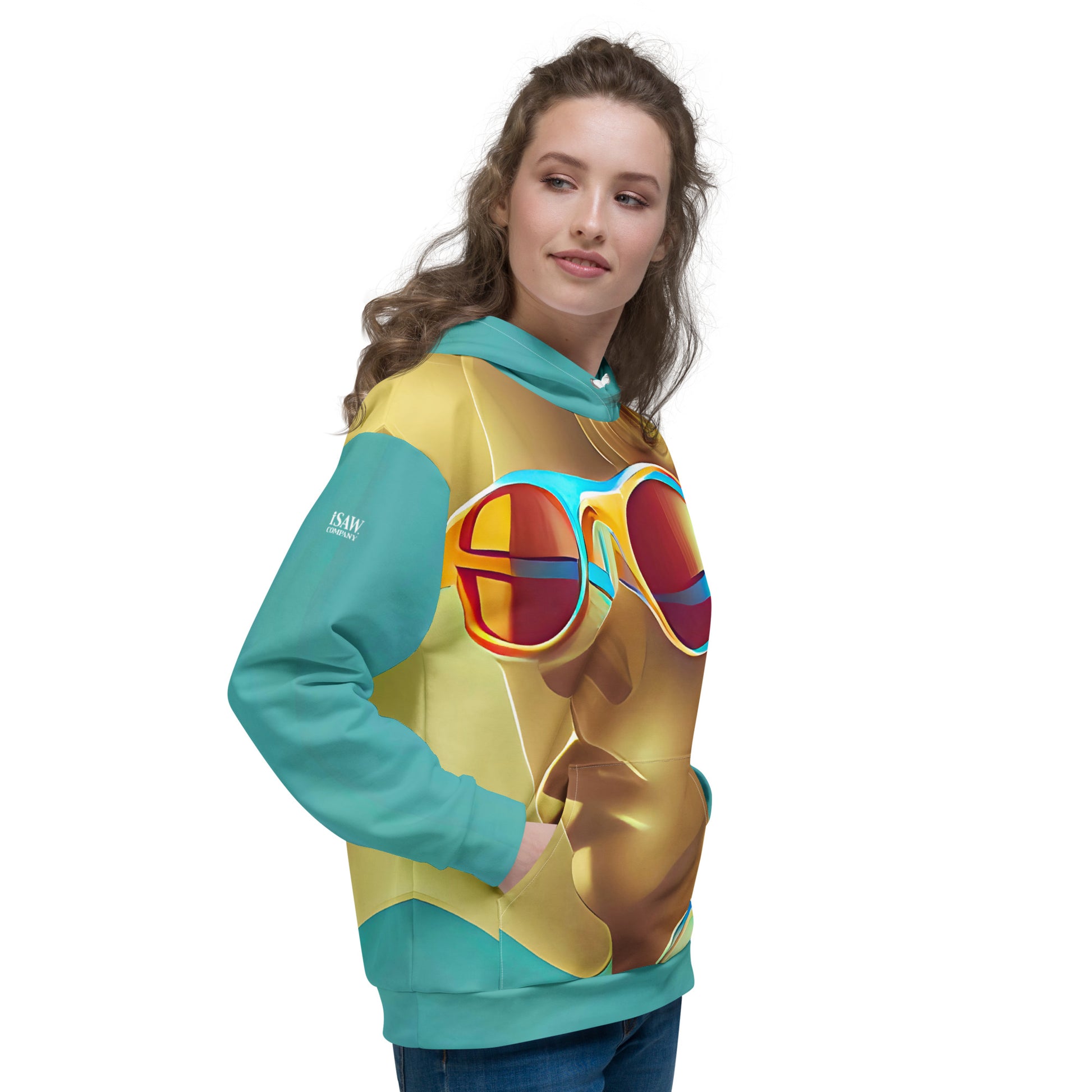 Retro Cool Blue - Womens Hoodie - iSAW Company