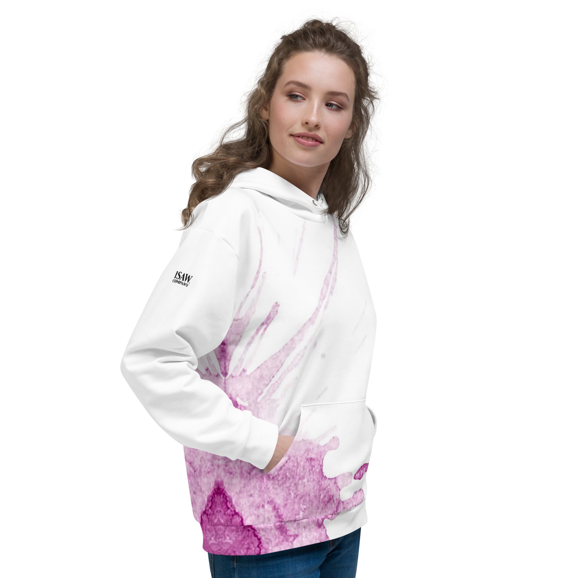 Watercolour Pink Splash - Unisex Hoodie - iSAW Company