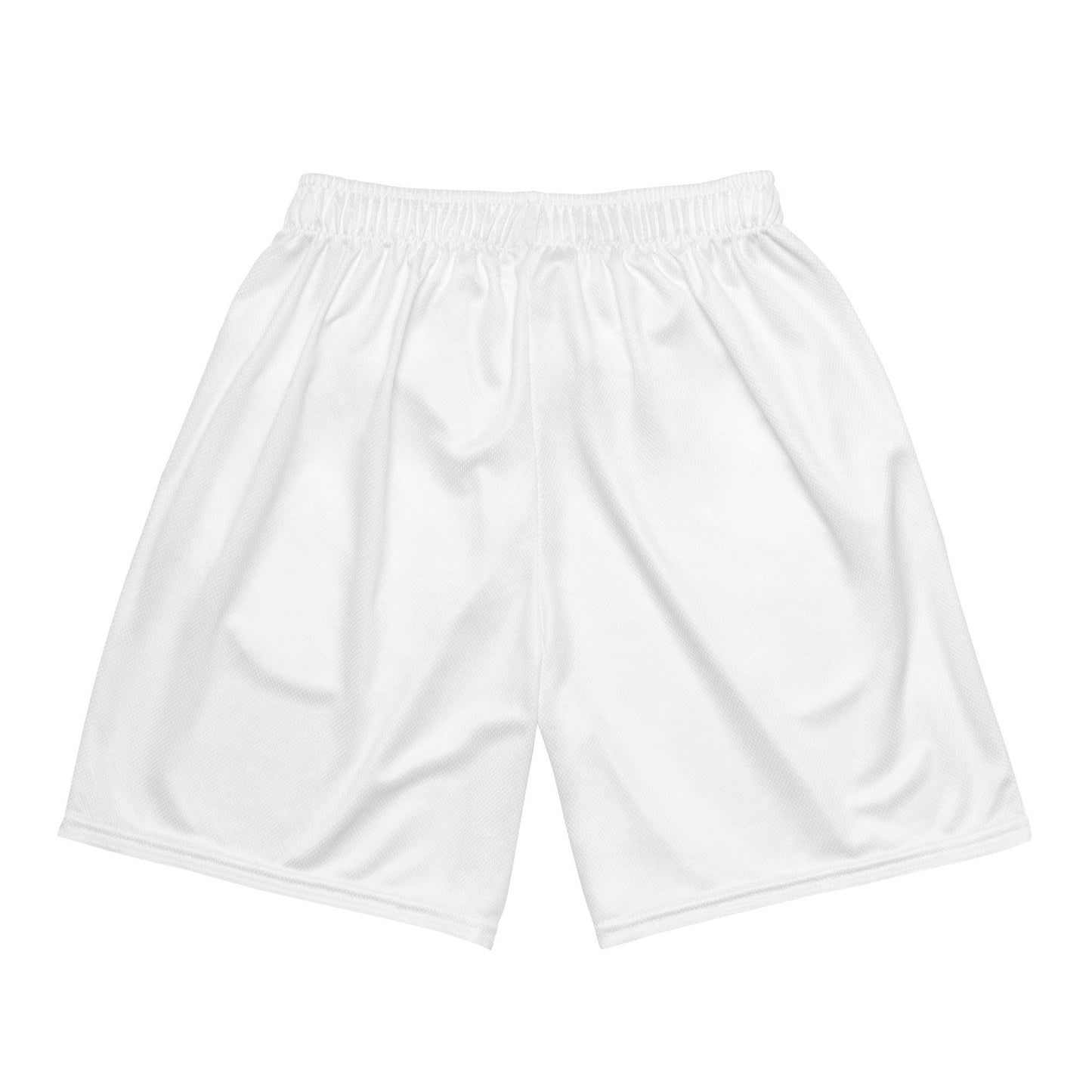 iSAW Unisex White Mesh Shorts