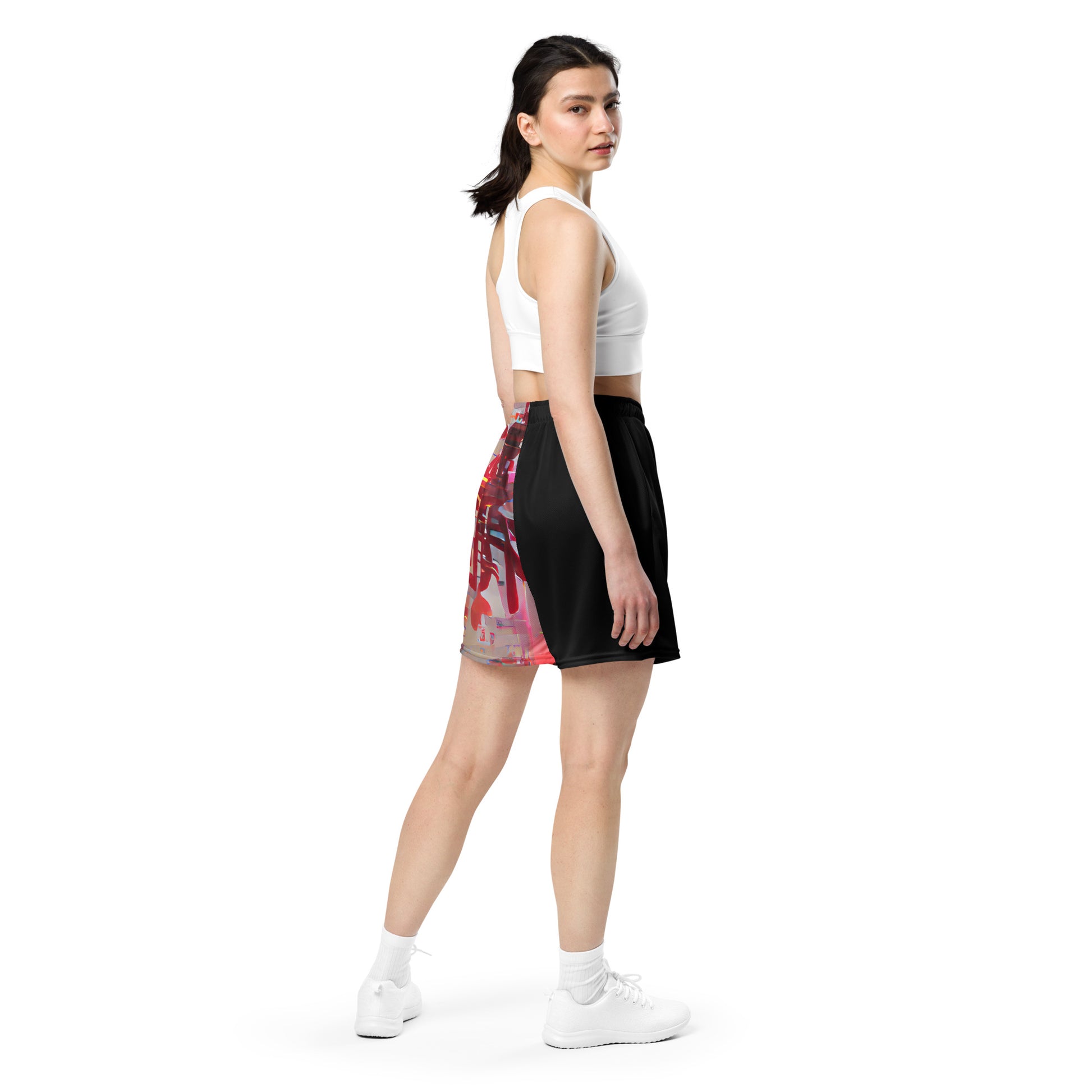 Half Black Half Báijiǔ - Unisex Mesh Shorts - iSAW Company