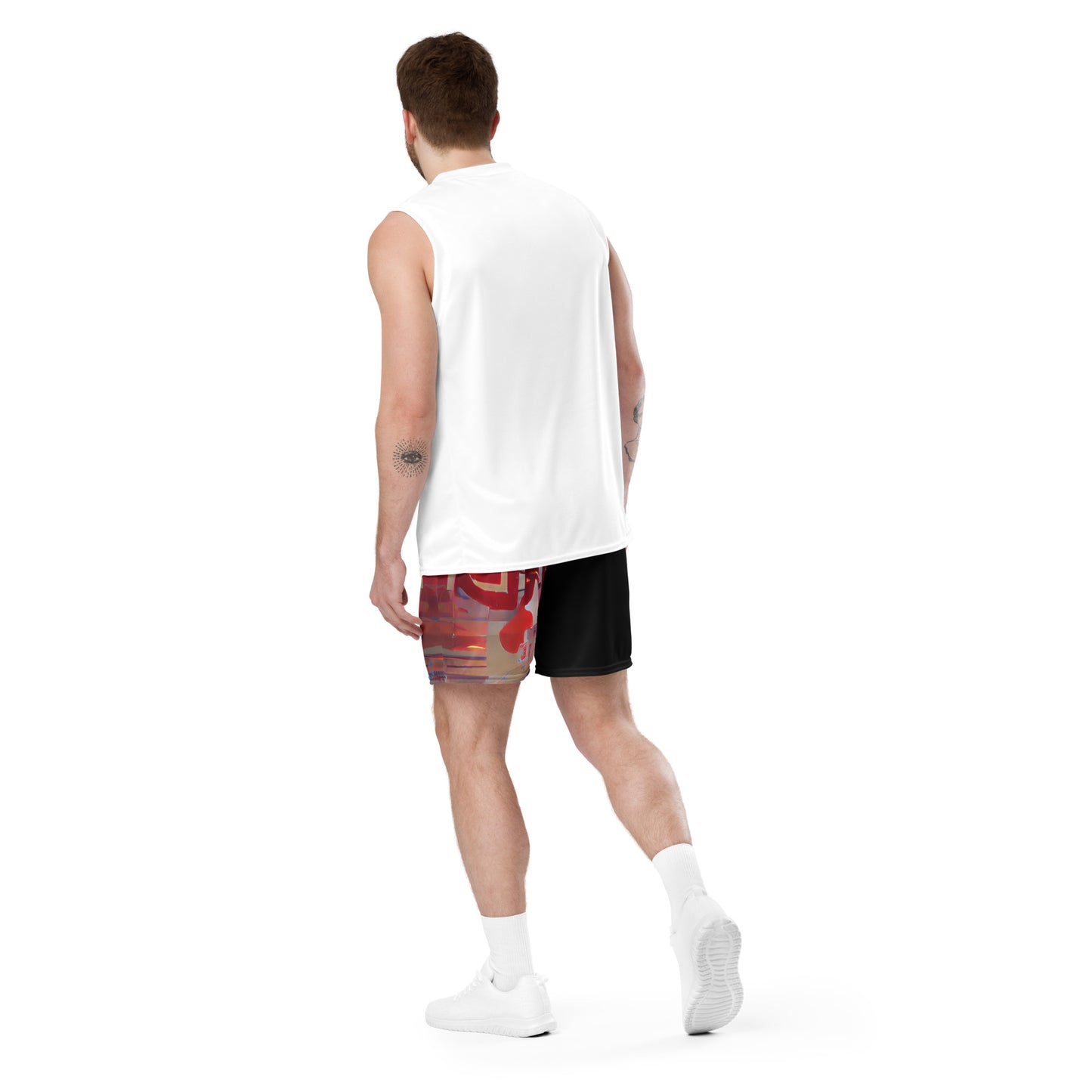 Half Black Half Báijiǔ - Unisex Mesh Shorts - iSAW Company