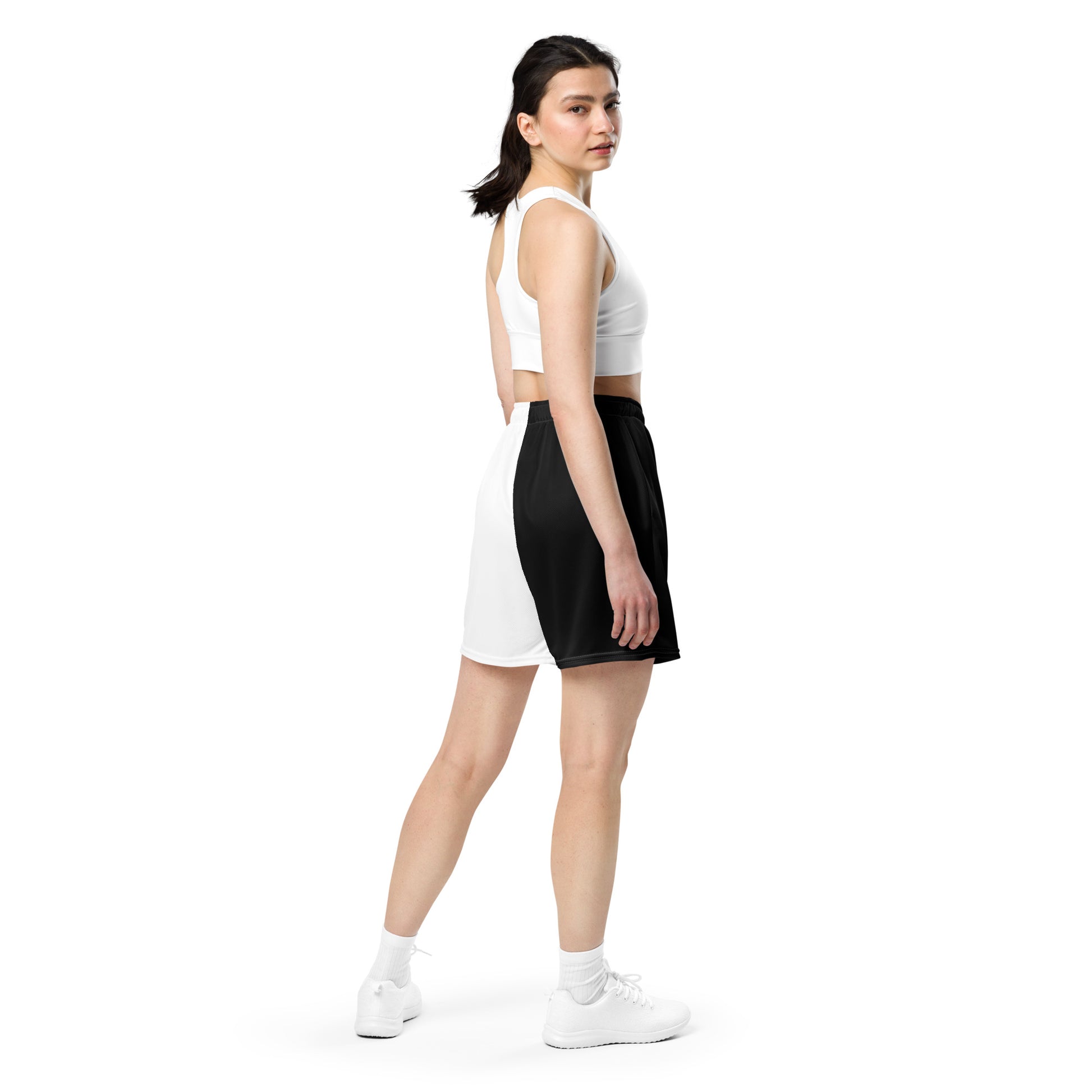 Half Black Half White - Unisex Mesh Shorts - iSAW Company