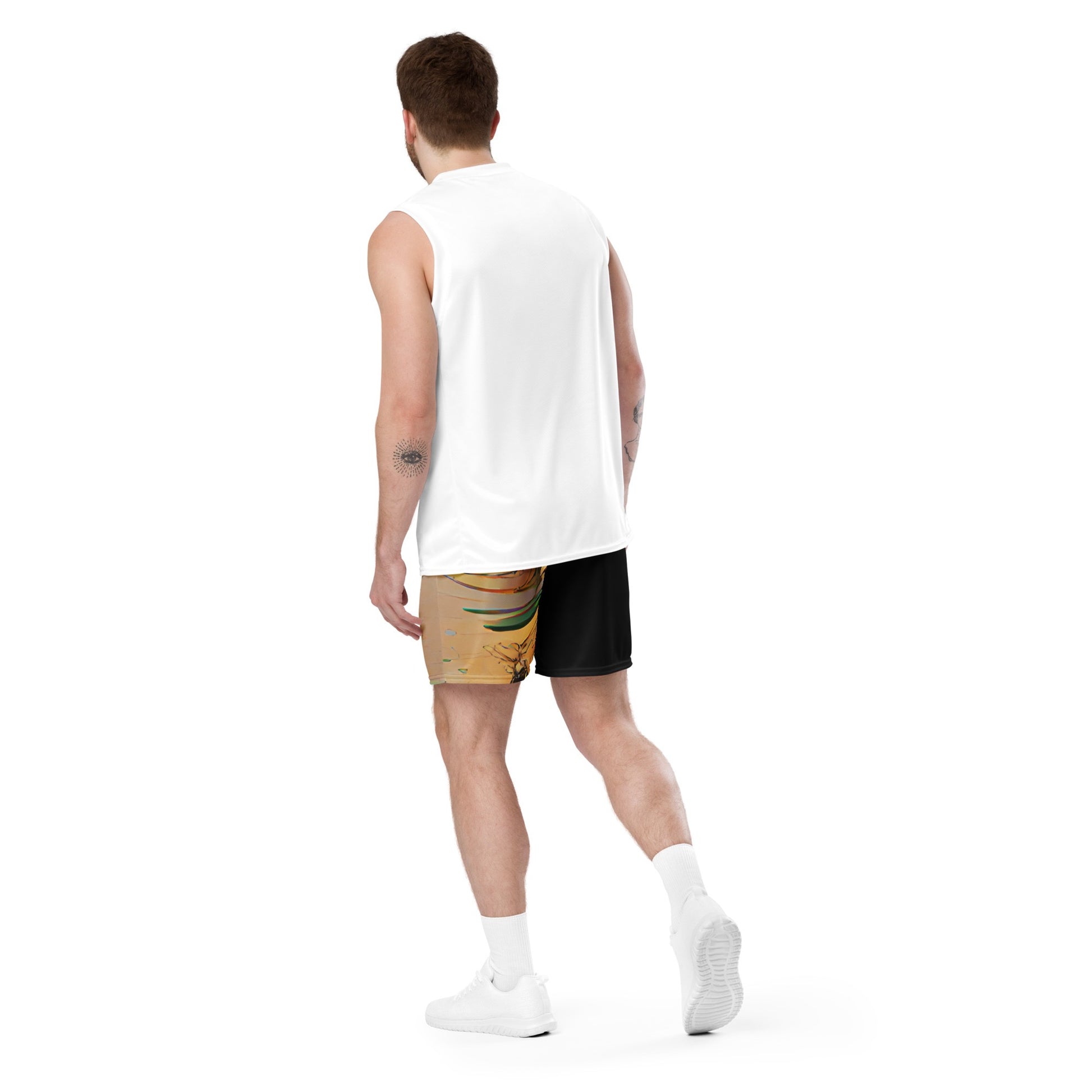 Half Black Half Gāolàng - Unisex Mesh Shorts - iSAW Company