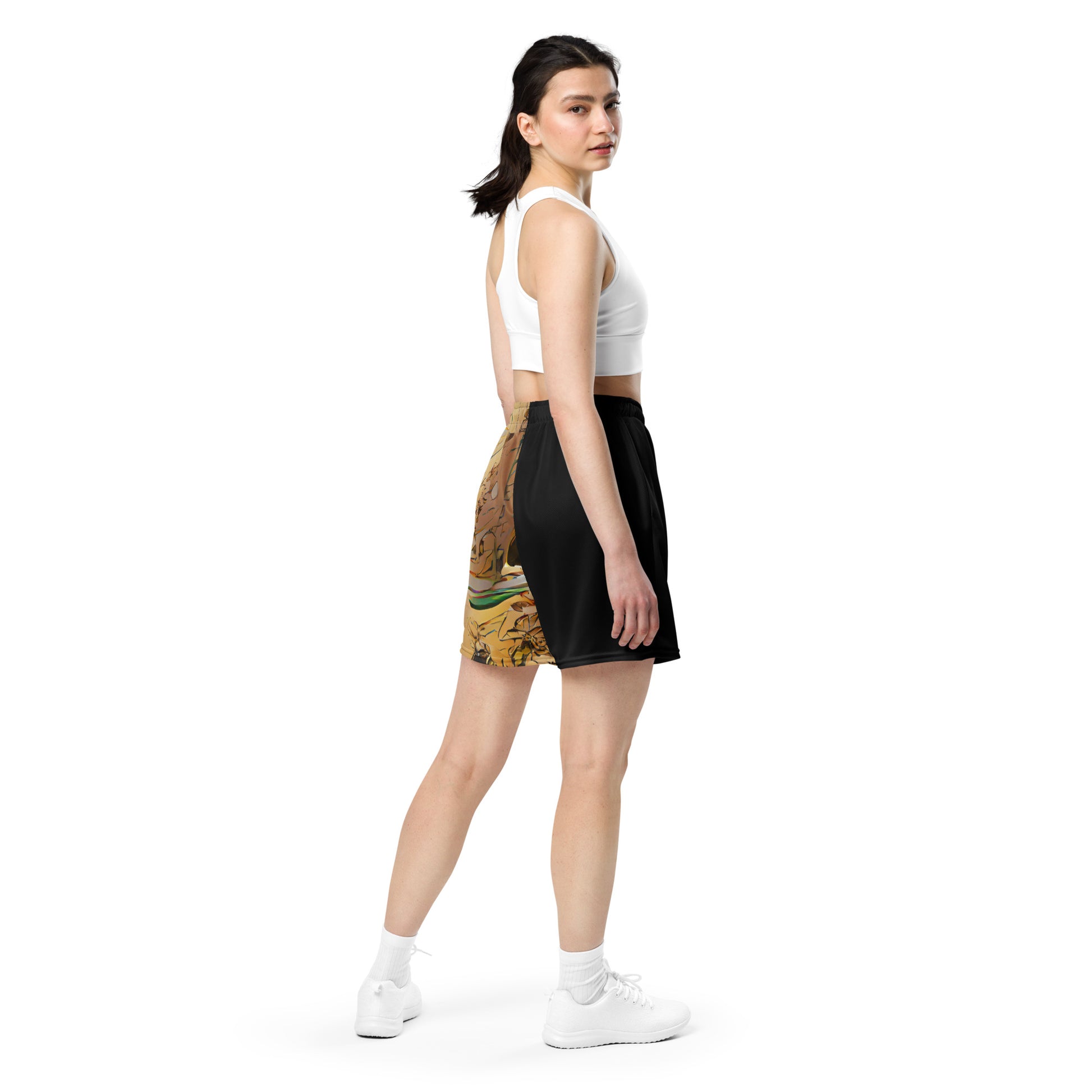 Half Black Half Gāolàng - Unisex Mesh Shorts - iSAW Company