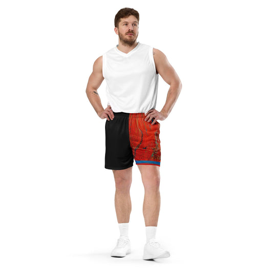 Half Black Half Hónghǎi - Unisex Mesh Shorts - iSAW Company