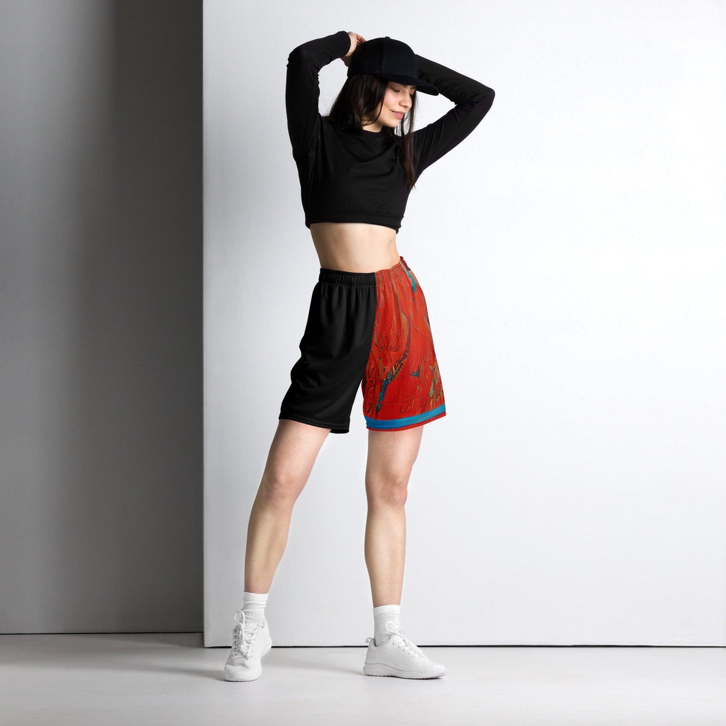 Half Black Half Hónghǎi - Unisex Mesh Shorts - iSAW Company