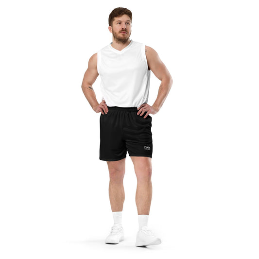 iSAW Unisex Black Mesh Shorts