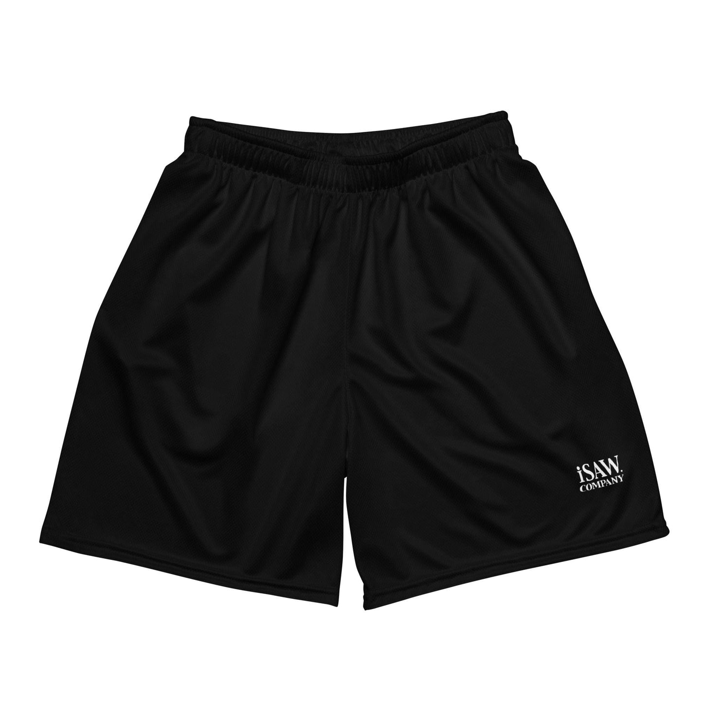 iSAW Unisex Black Mesh Shorts