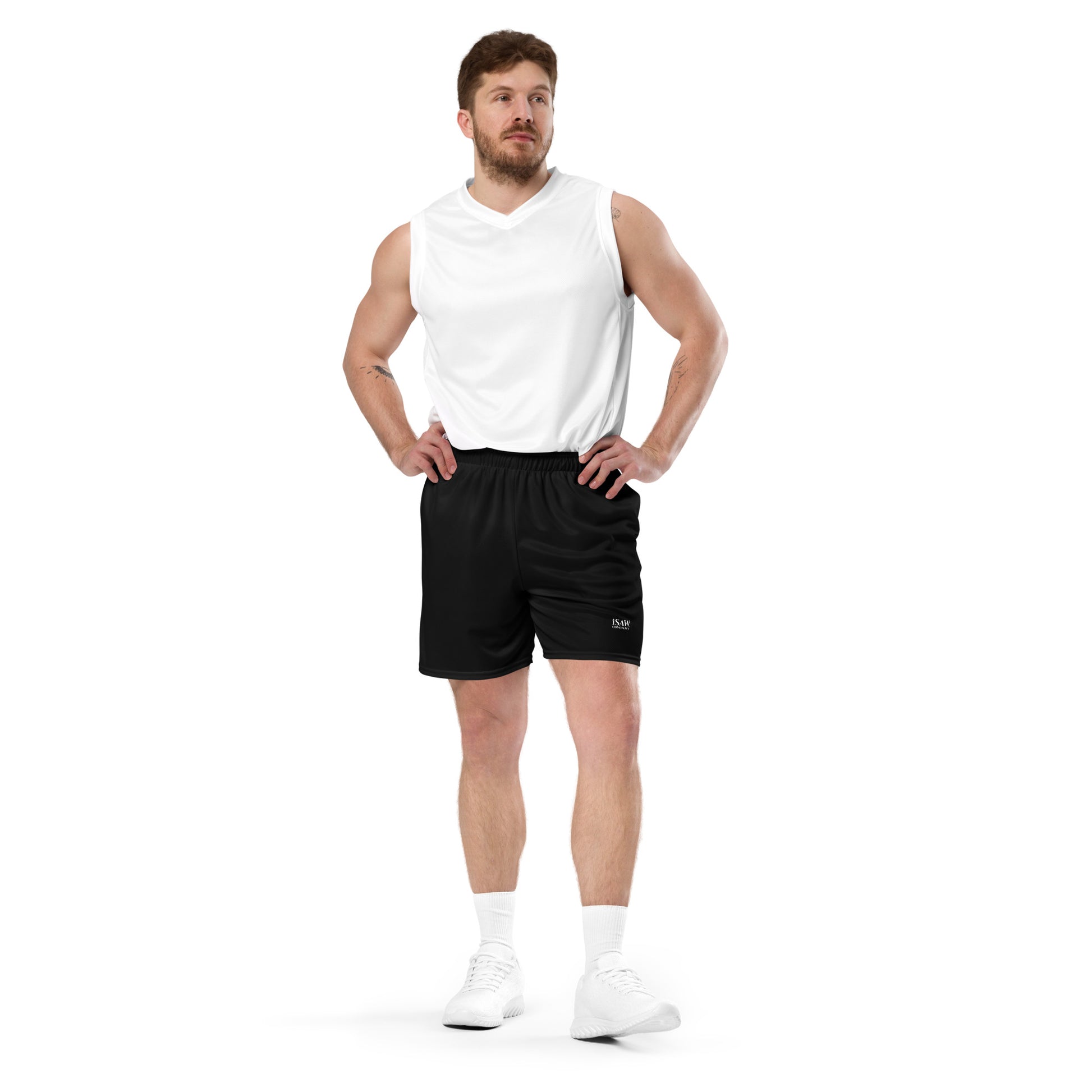 iSAW Unisex Black Mesh Shorts - iSAW Company