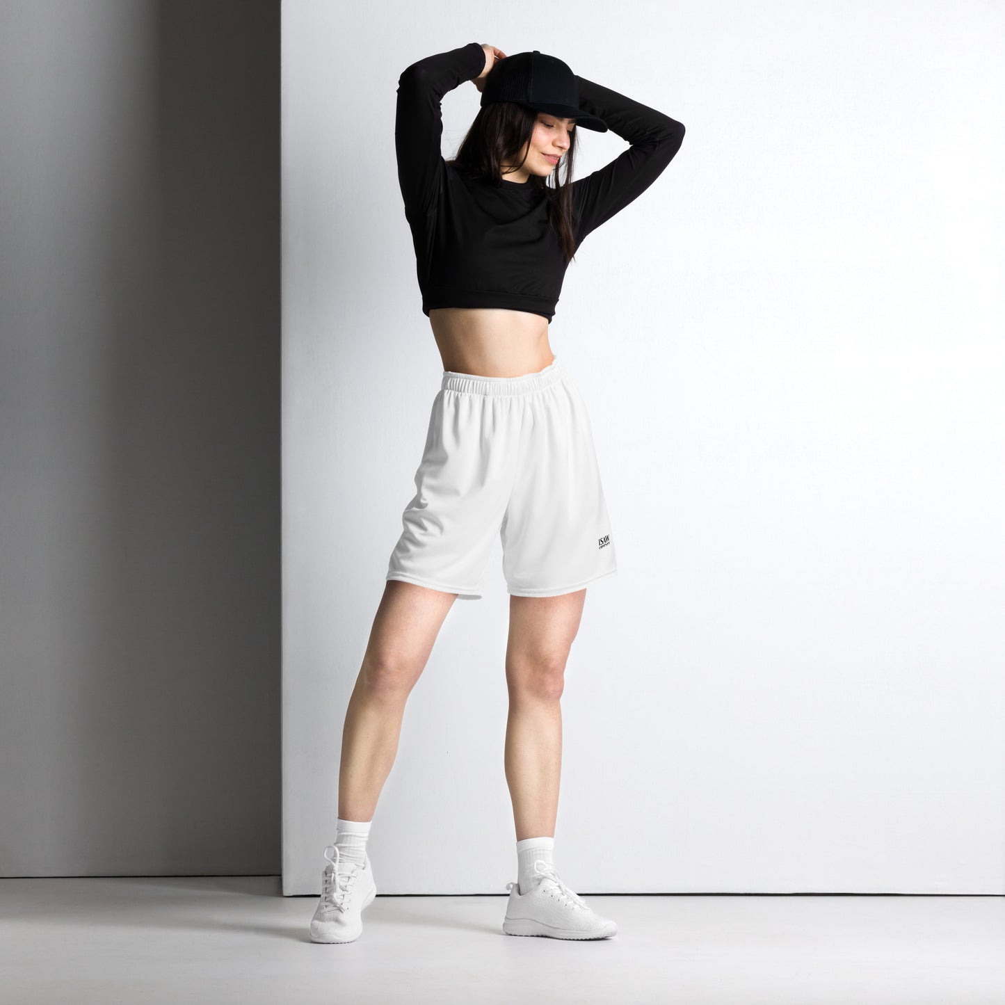 iSAW Unisex White Mesh Shorts - iSAW Company