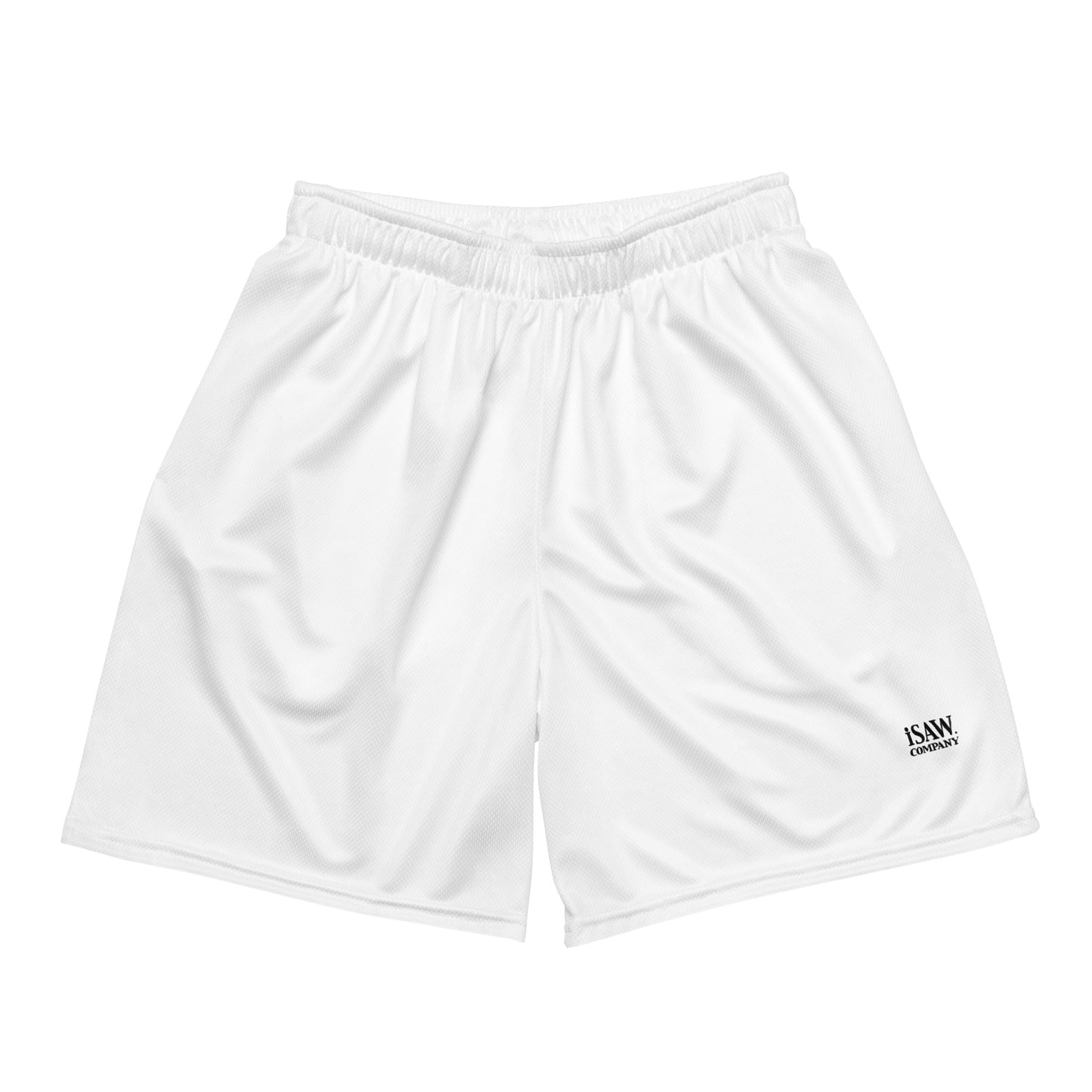 iSAW Unisex White Mesh Shorts - iSAW Company