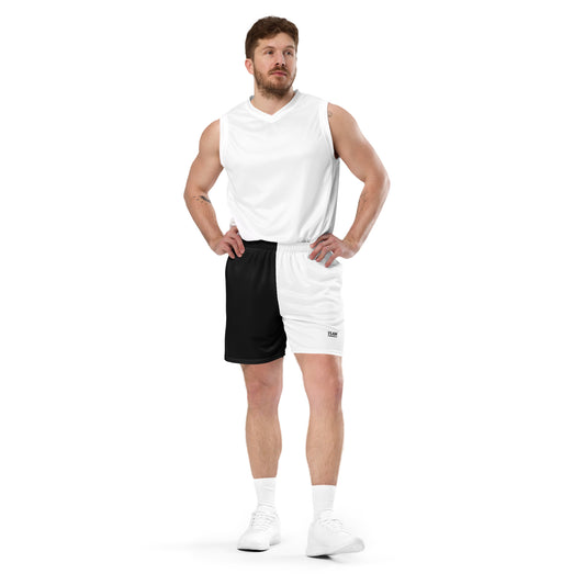 Half Black Half White - Unisex Mesh Shorts - iSAW Company