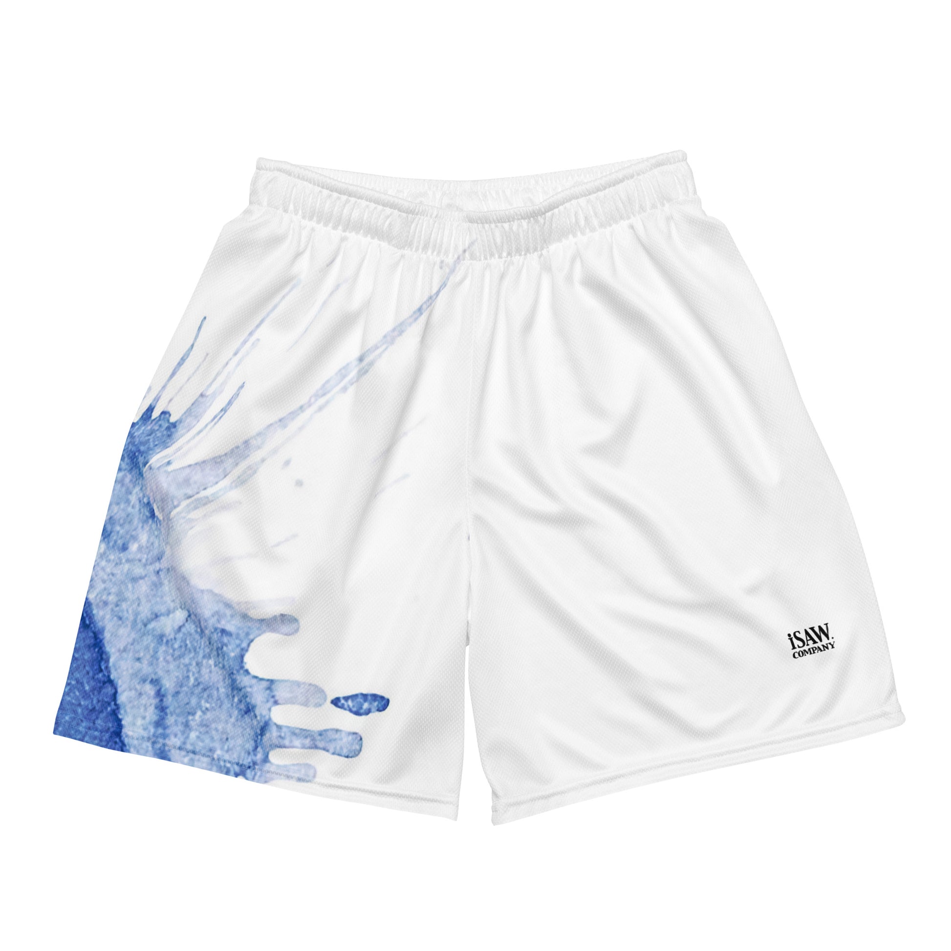 Watercolour Blue Splash - Unisex Mesh Shorts - iSAW Company