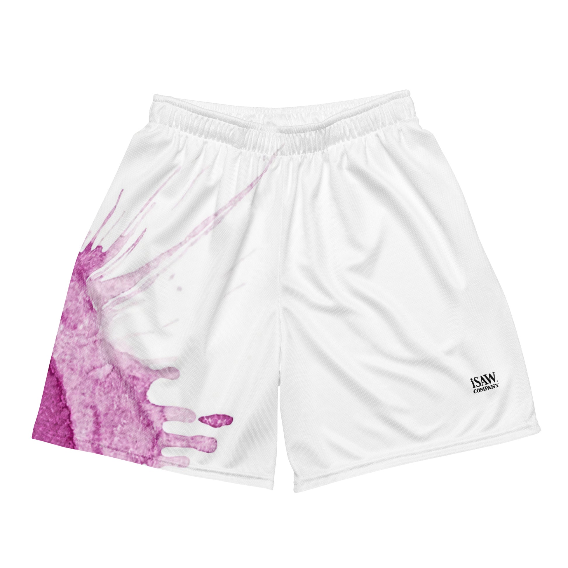 Watercolour Pink Splash - Unisex Mesh Shorts - iSAW Company