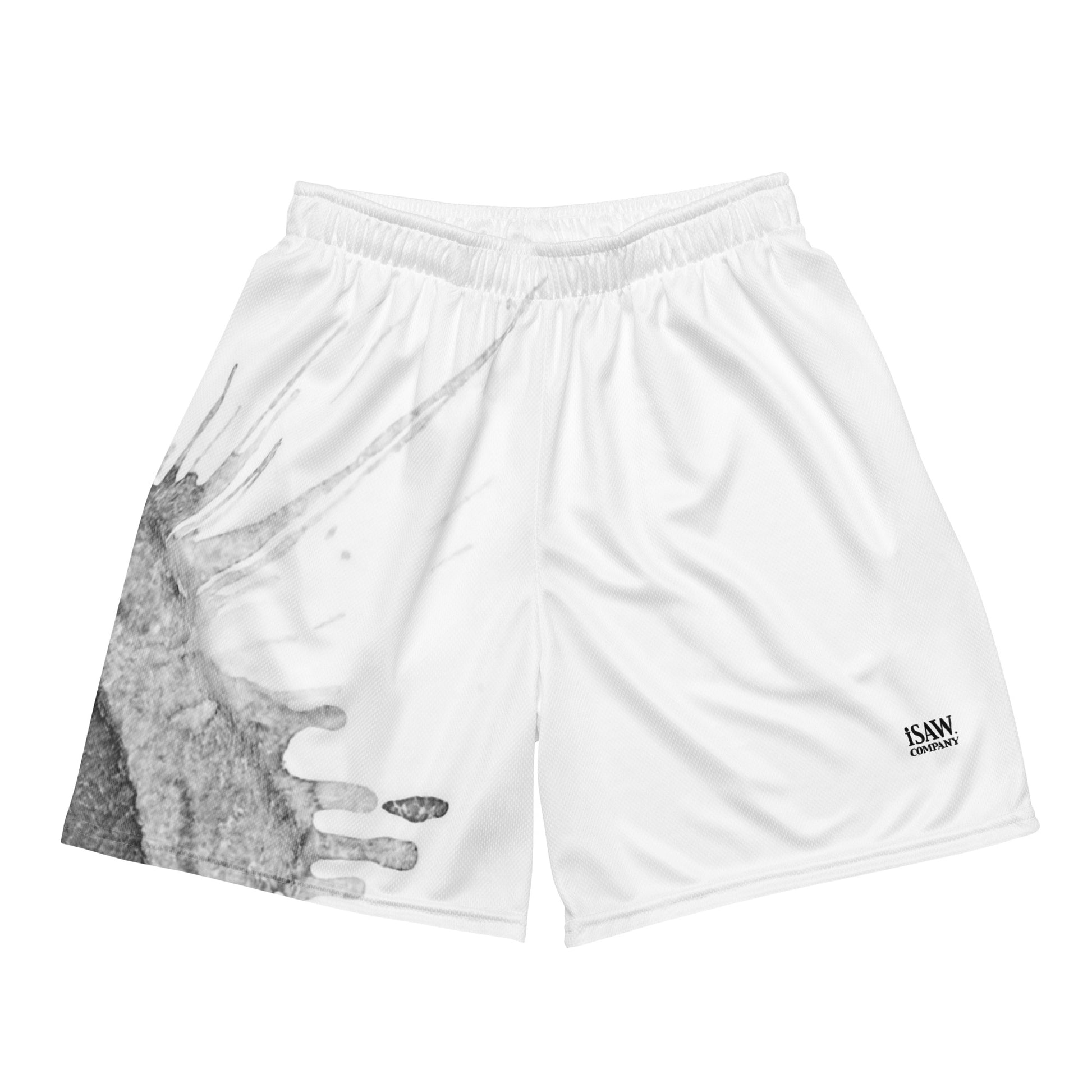 Watercolour Grey Splash - Unisex Mesh Shorts - iSAW Company