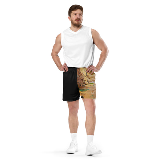 Half Black Half Gāolàng - Unisex Mesh Shorts - iSAW Company