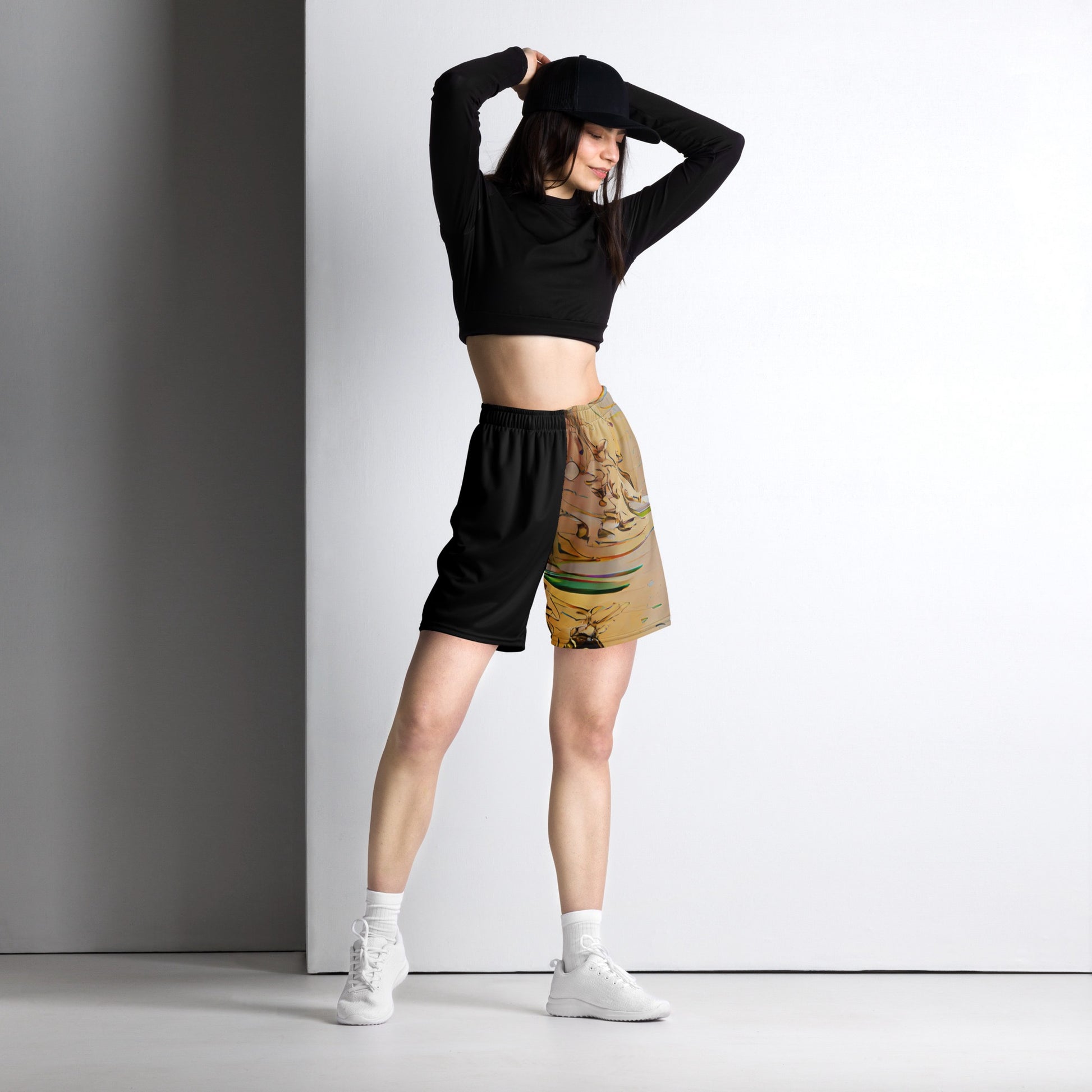 Half Black Half Gāolàng - Unisex Mesh Shorts - iSAW Company