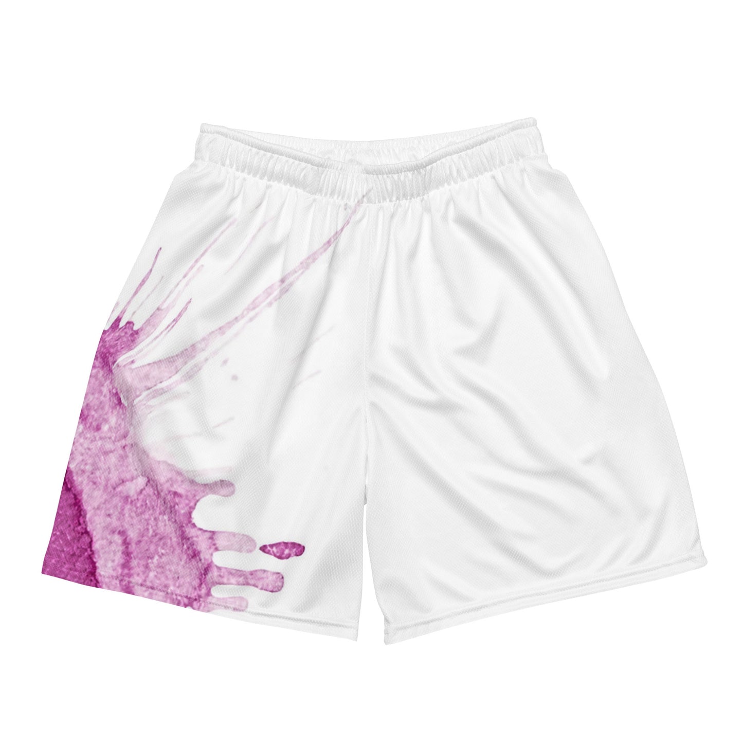 Watercolour Pink Splash - Unisex Mesh Shorts - iSAW Company