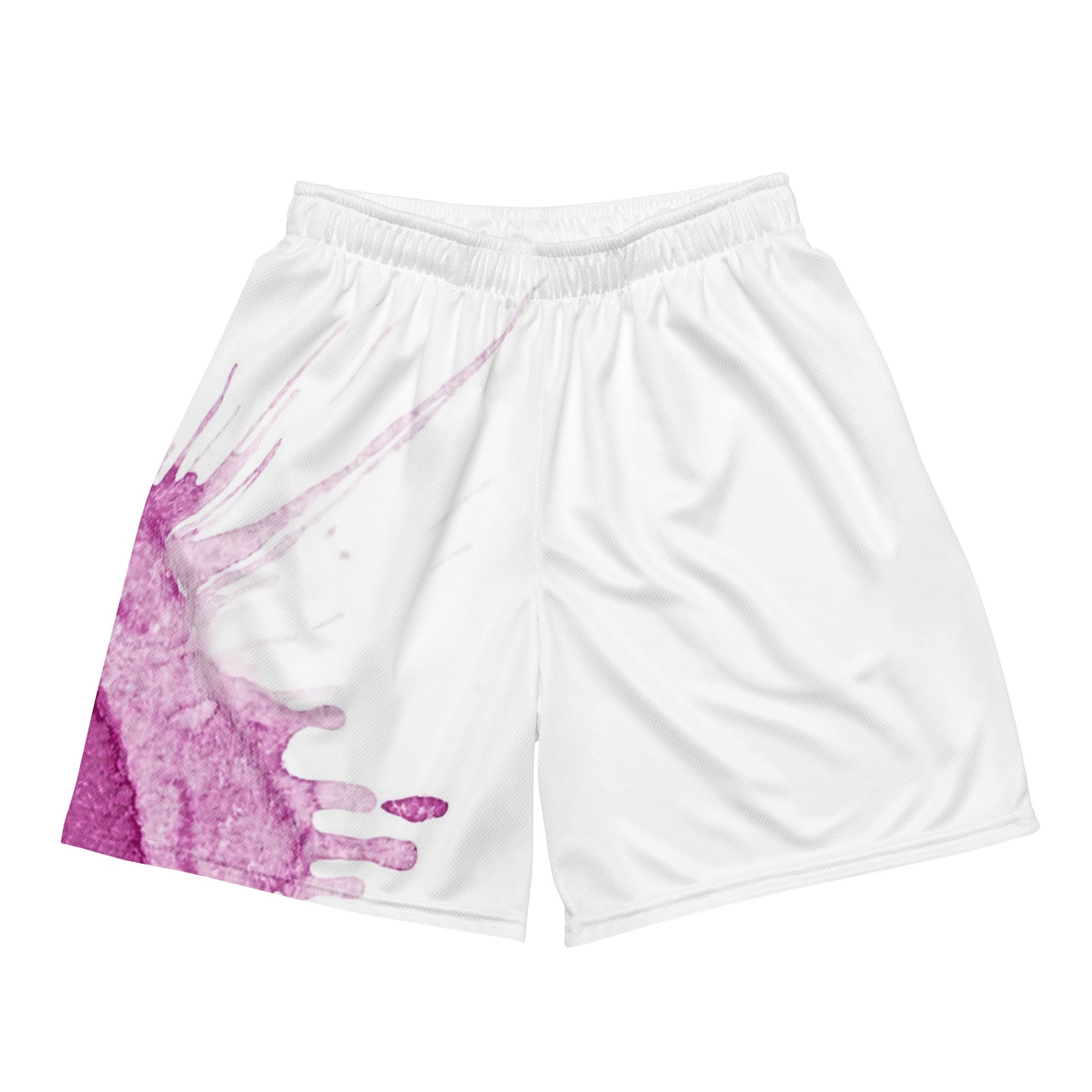Watercolour Pink Splash - Unisex Mesh Shorts - iSAW Company