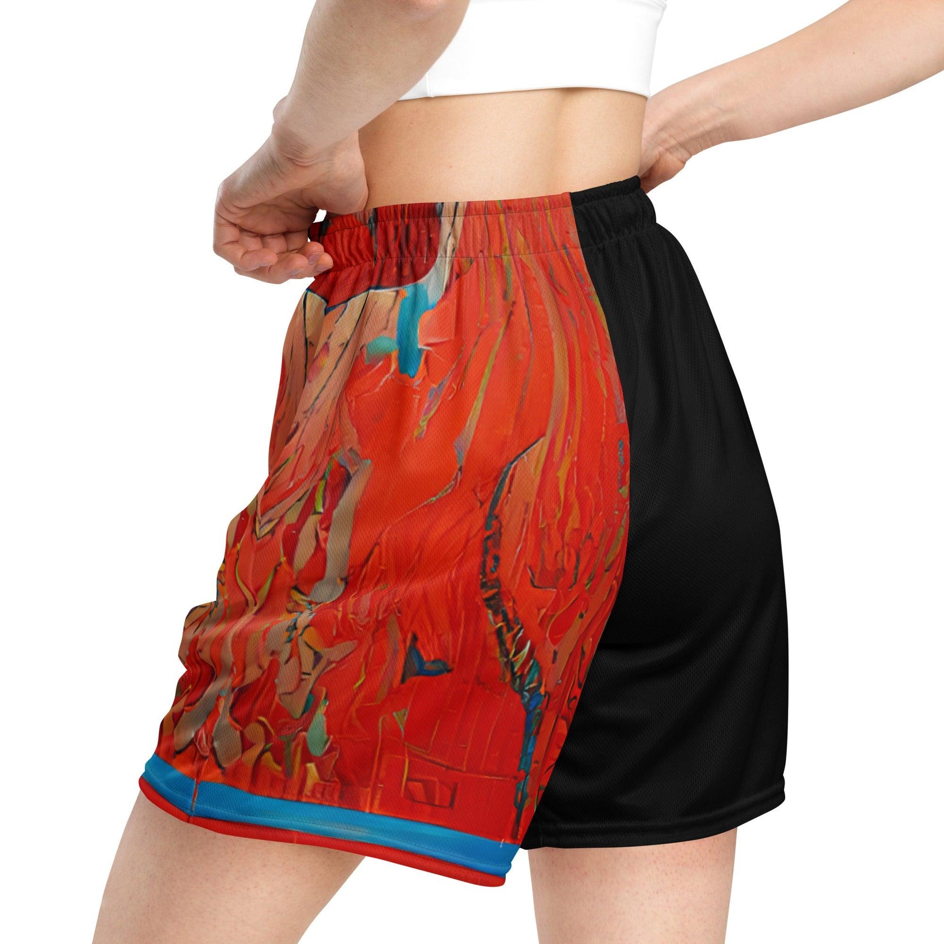 Half Black Half Hónghǎi - Unisex Mesh Shorts - iSAW Company