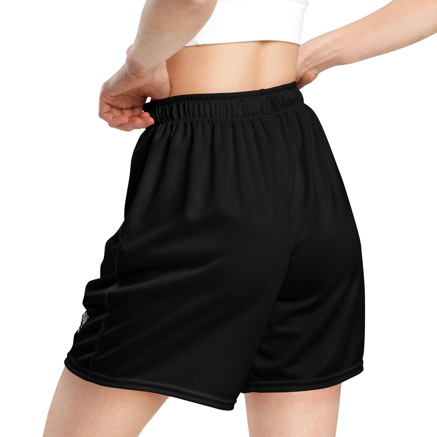 iSAW Unisex Black Mesh Shorts