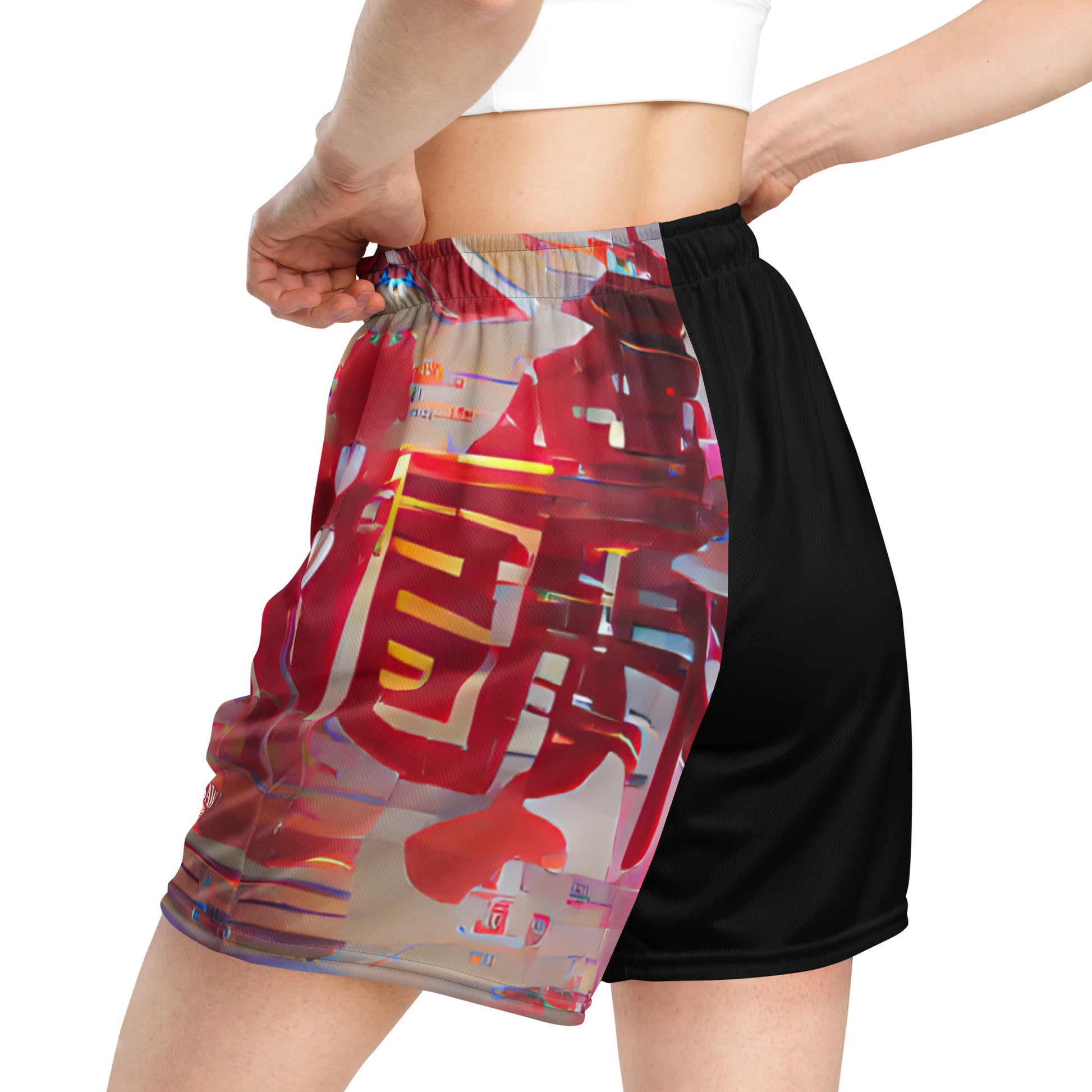 Half Black Half Báijiǔ - Unisex Mesh Shorts - iSAW Company