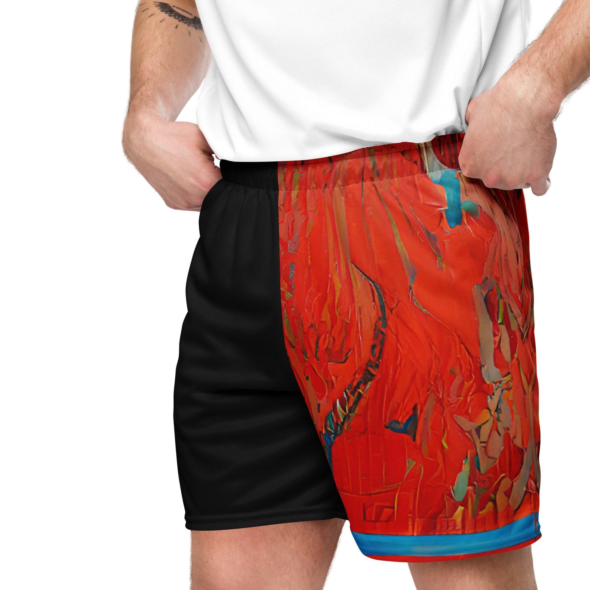 Half Black Half Hónghǎi - Unisex Mesh Shorts - iSAW Company