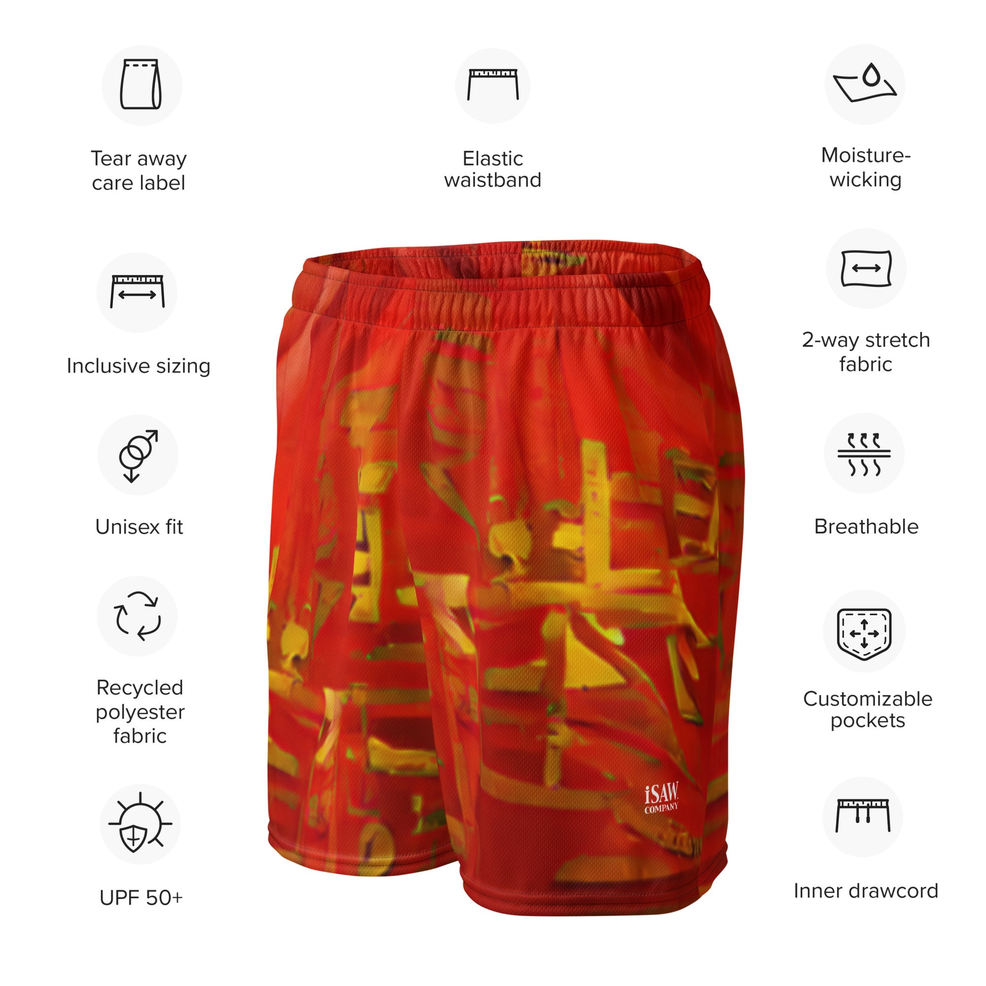 Qízhì - Unisex Mesh Shorts - iSAW Company