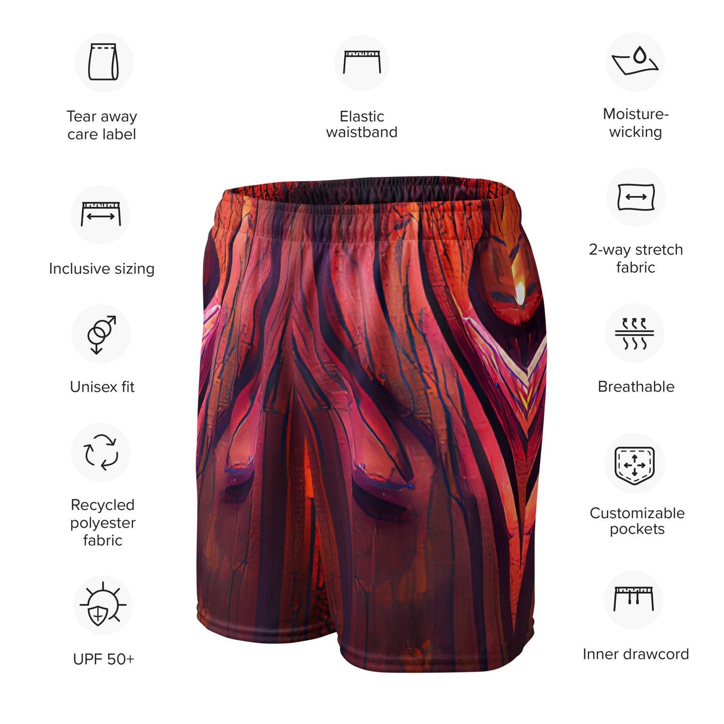 Hardwood - Unisex Mesh Shorts - iSAW Company