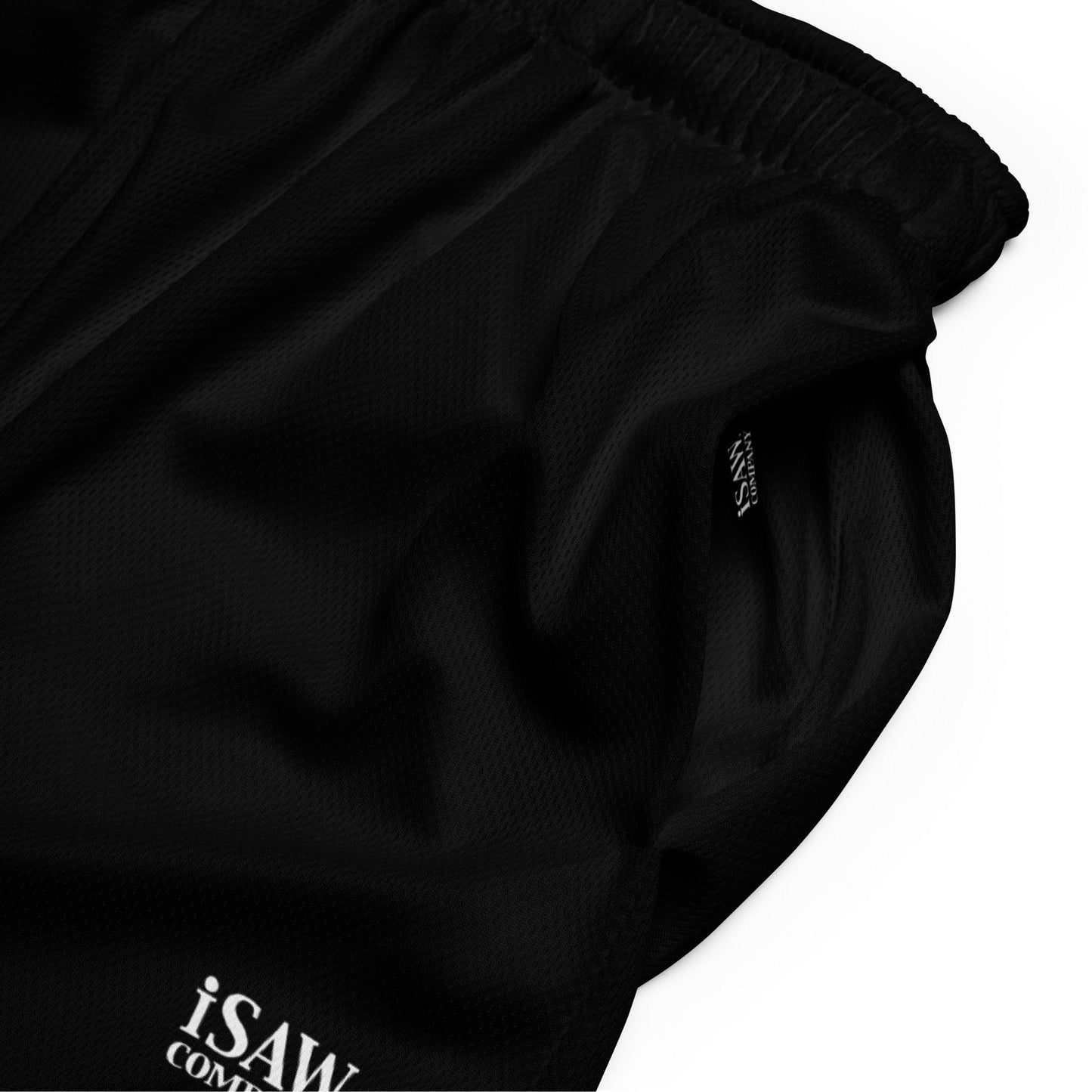 iSAW Unisex Black Mesh Shorts