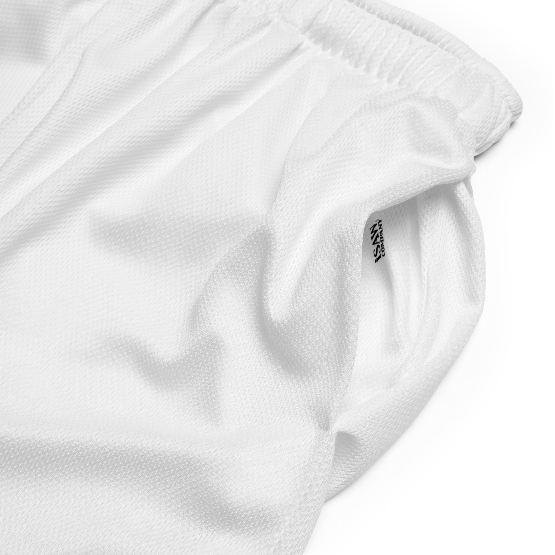 iSAW Unisex White Mesh Shorts - iSAW Company