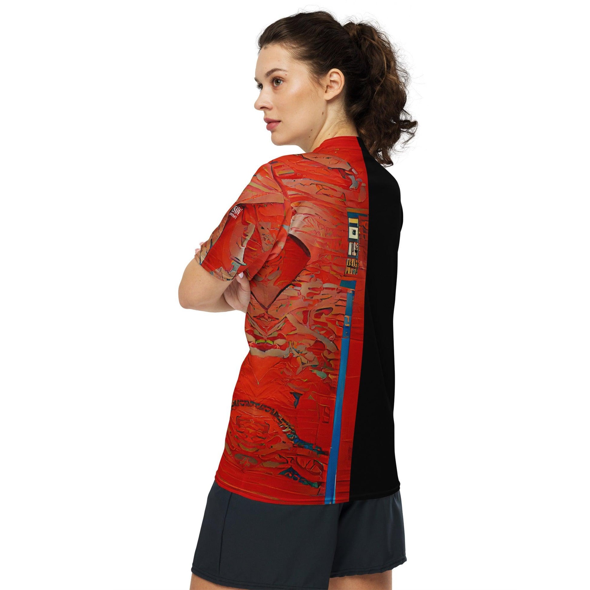 Half Black Half Hónghǎi - Unisex Sports Jersey - iSAW Company