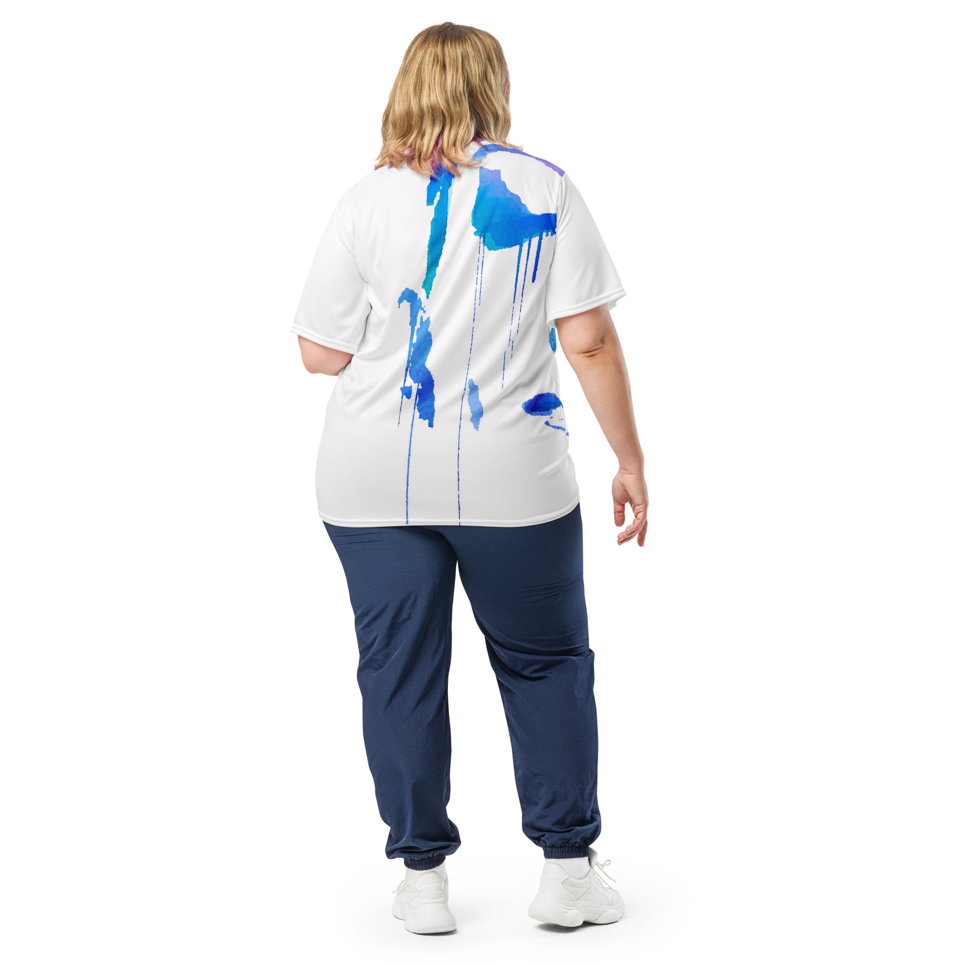 Tracks of My Tears - Womens Blue Sports Jersey - iSAW Company