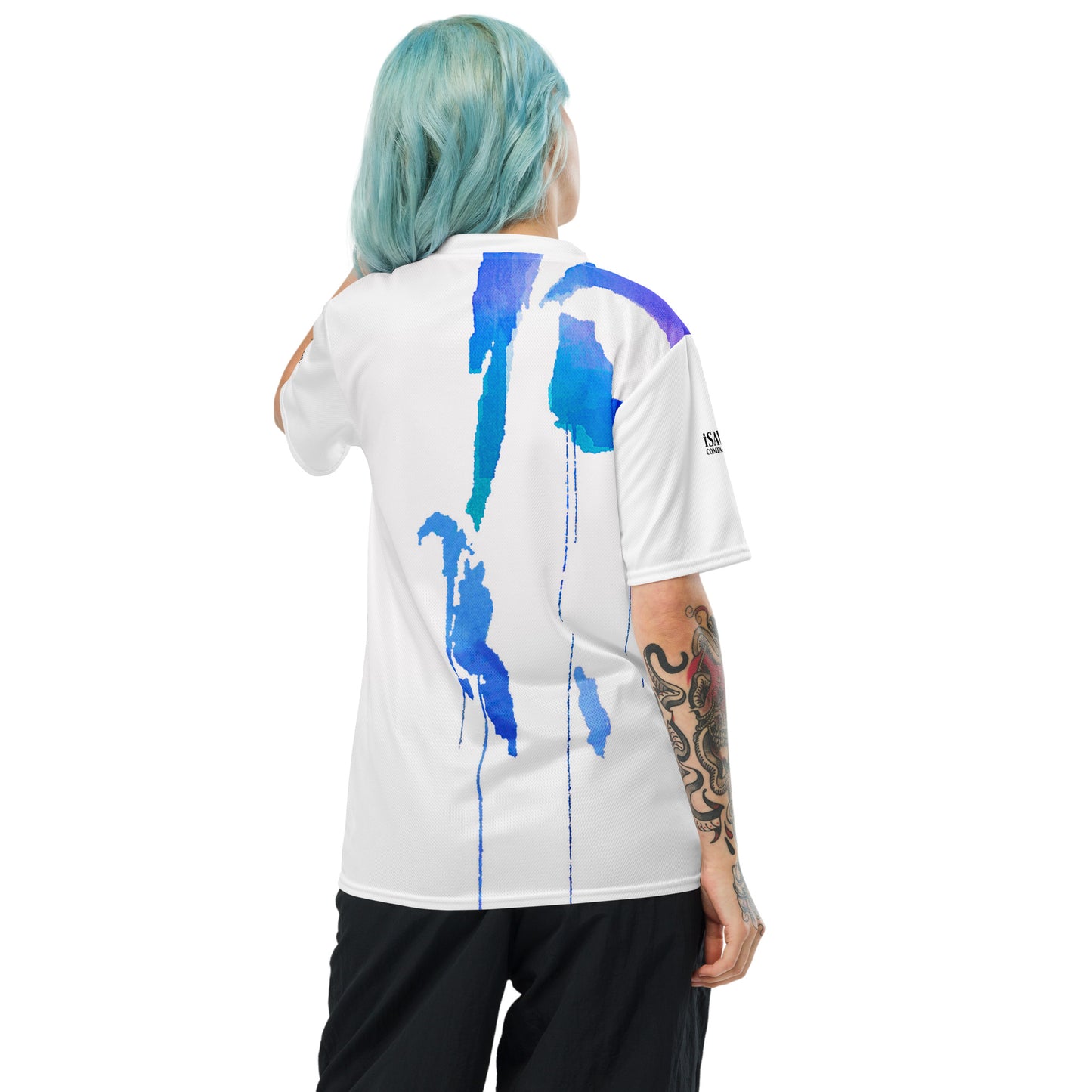 Tracks of My Tears - Womens Blue Sports Jersey - iSAW Company