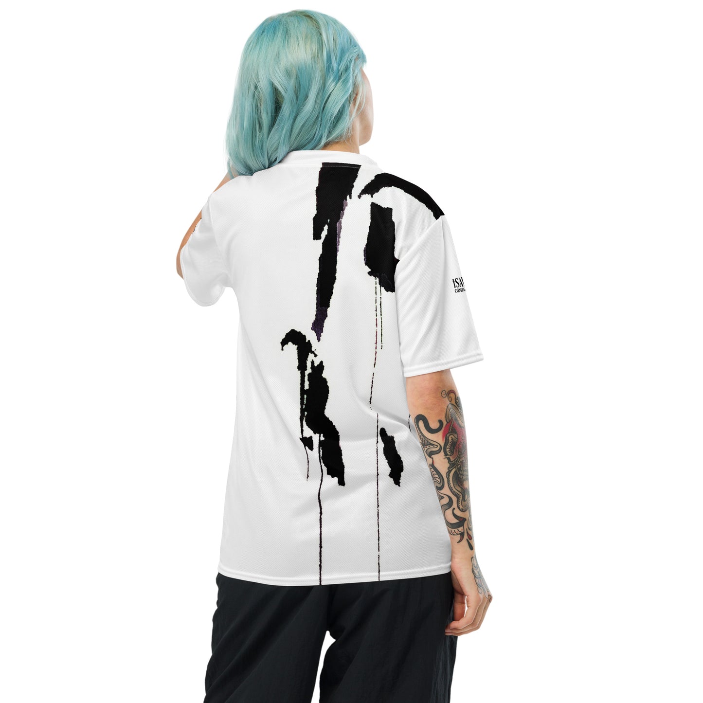 Tracks of My Tears - Womens Black Sports Jersey - iSAW Company