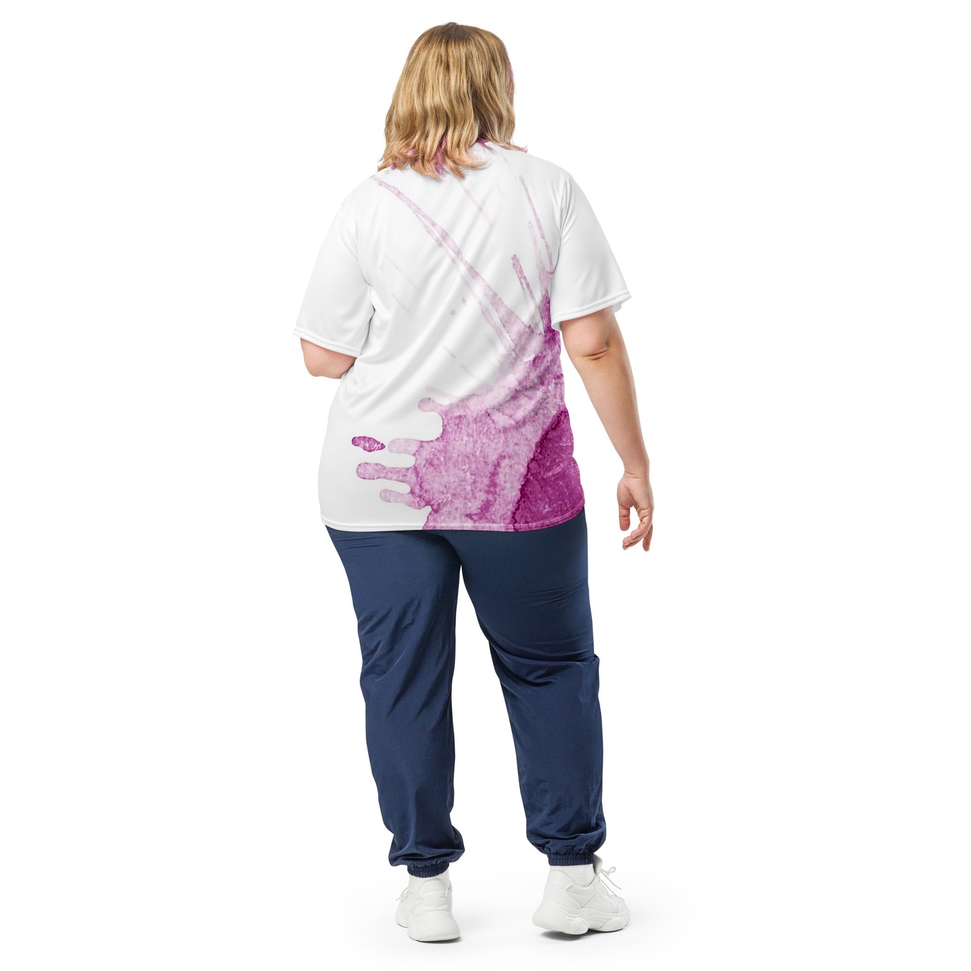 Watercolour Pink Splash - Unisex Sports Jersey - iSAW Company