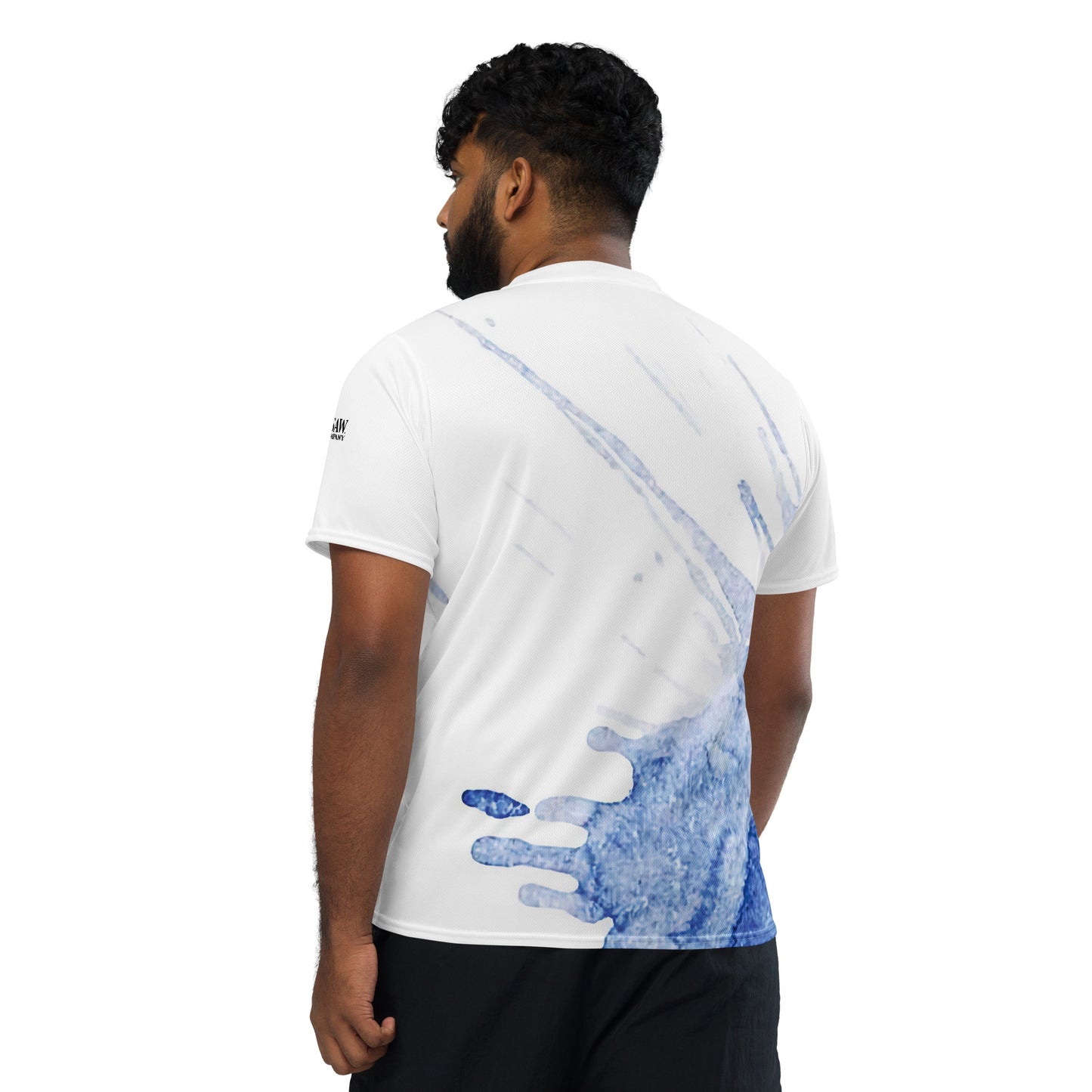 Watercolour Blue Splash - Unisex Sports Jersey - iSAW Company