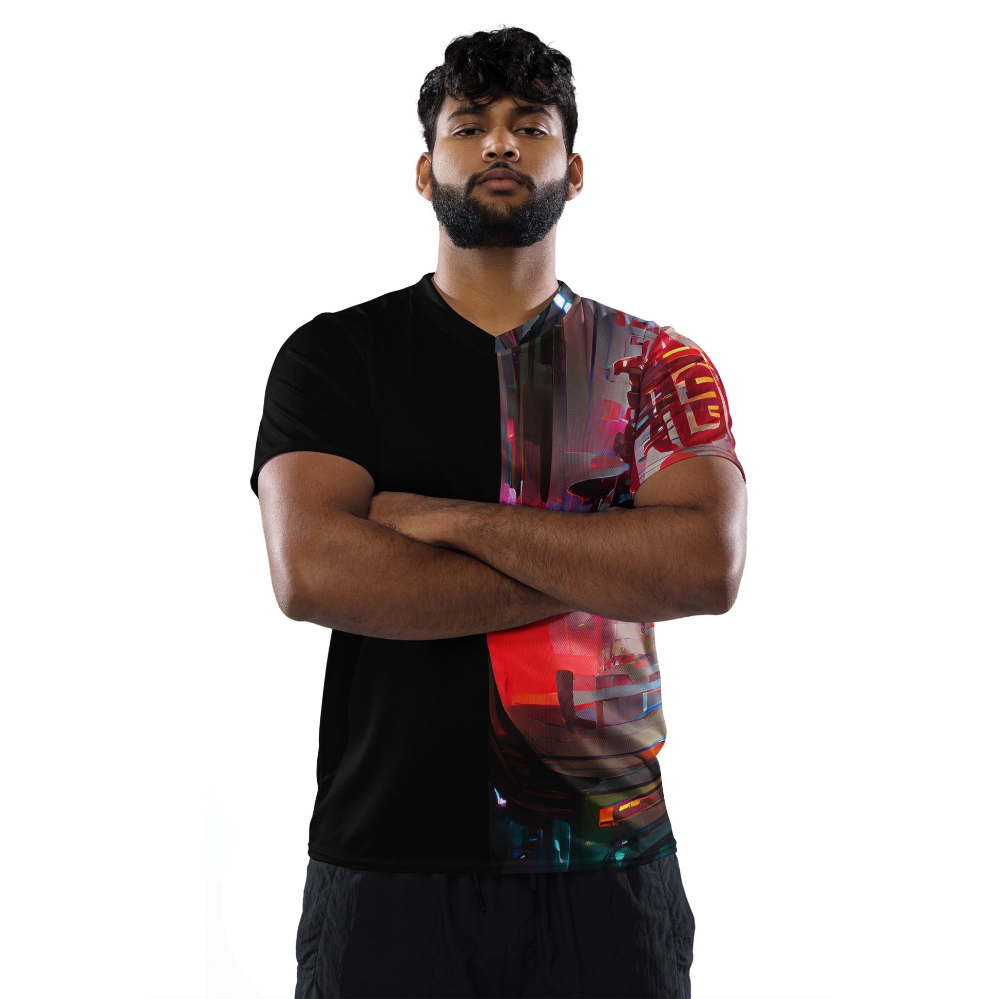 Half Black Half Báijiǔ - Unisex Sports Jersey - iSAW Company