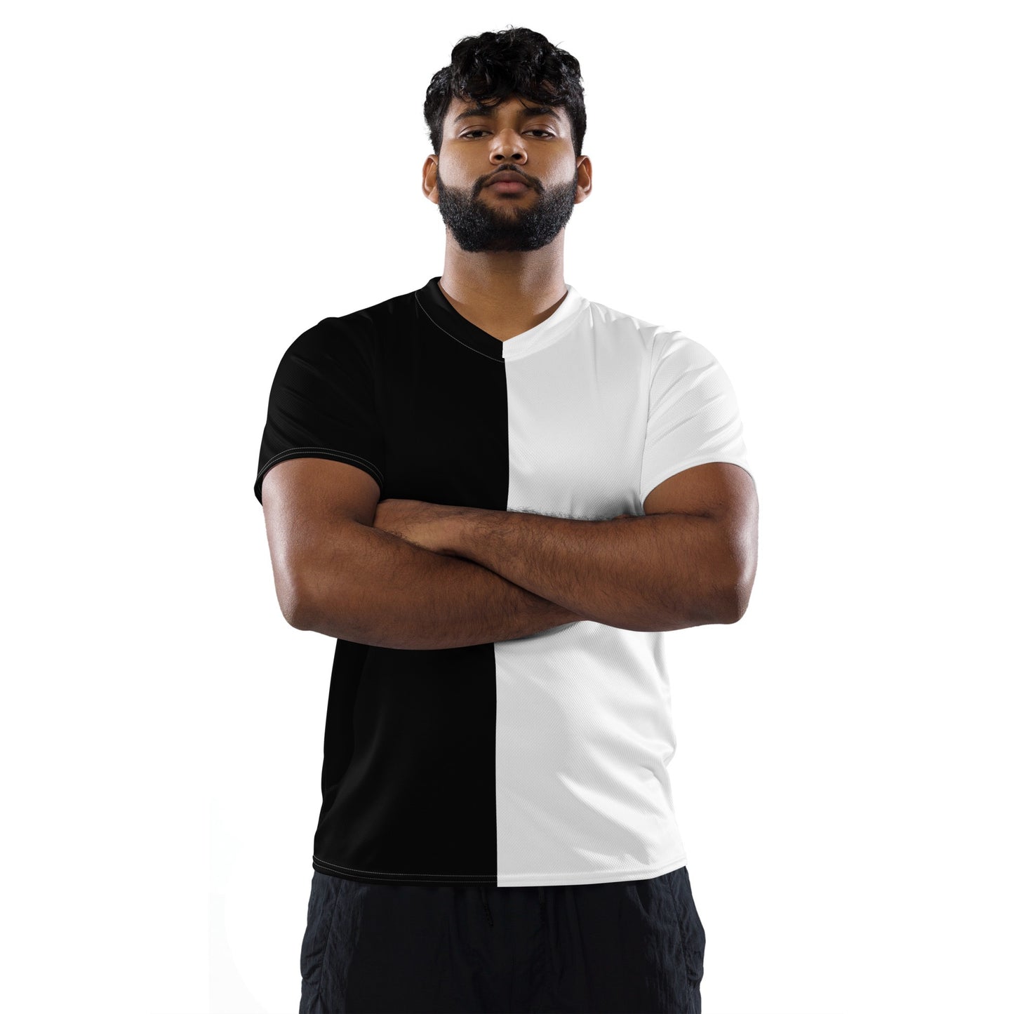 Half Black Half White - Unisex Sports Jersey - iSAW Company