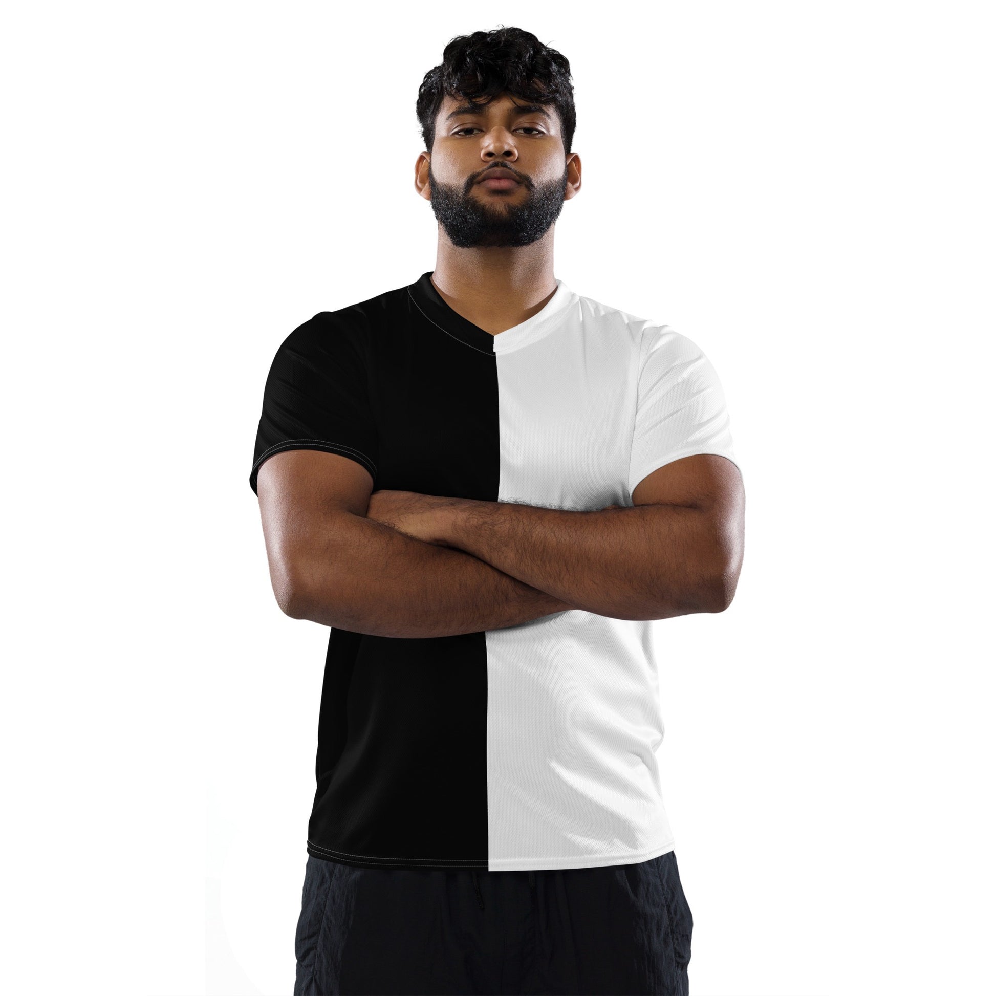 Half Black Half White - Unisex Sports Jersey - iSAW Company