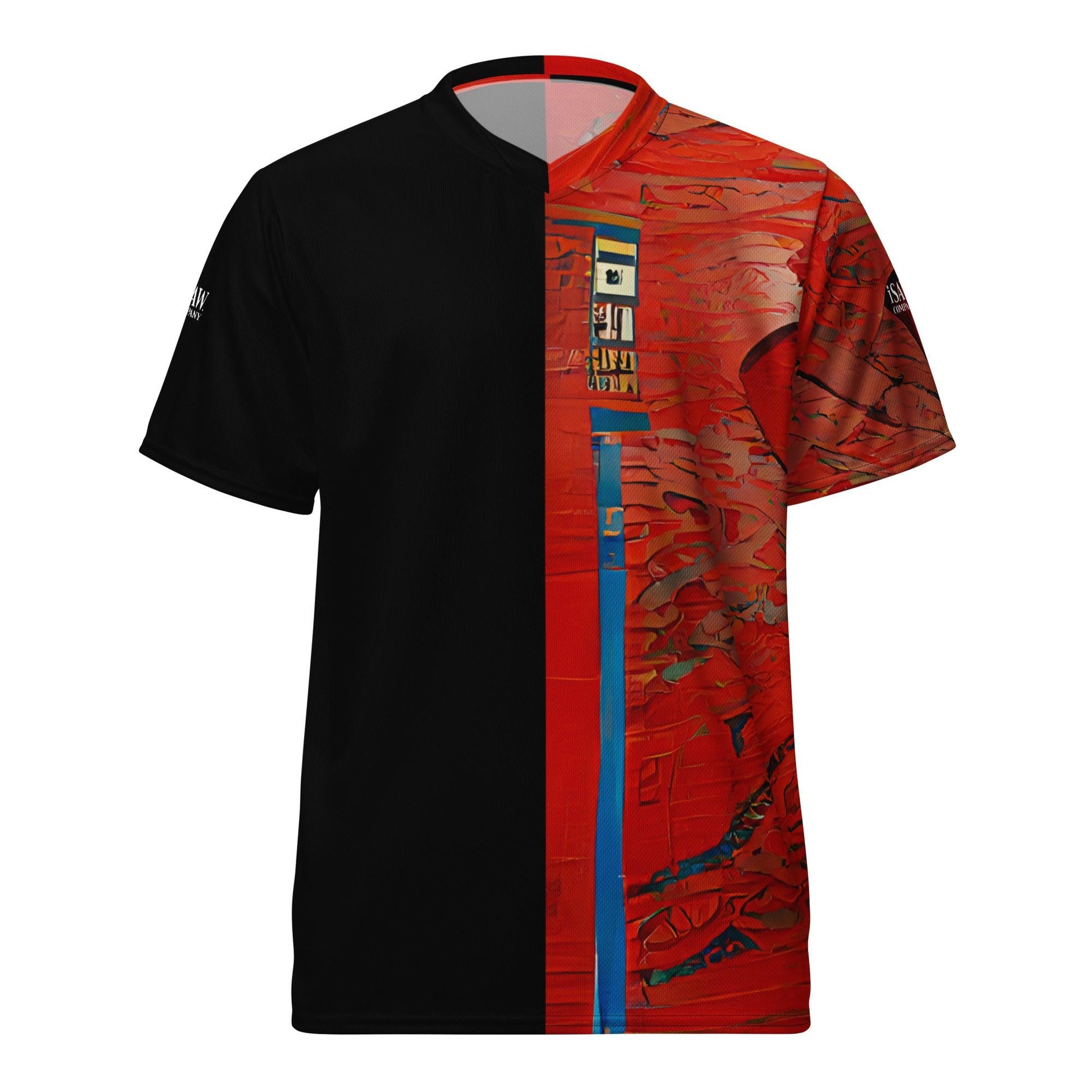 Half Black Half Hónghǎi - Unisex Sports Jersey - iSAW Company