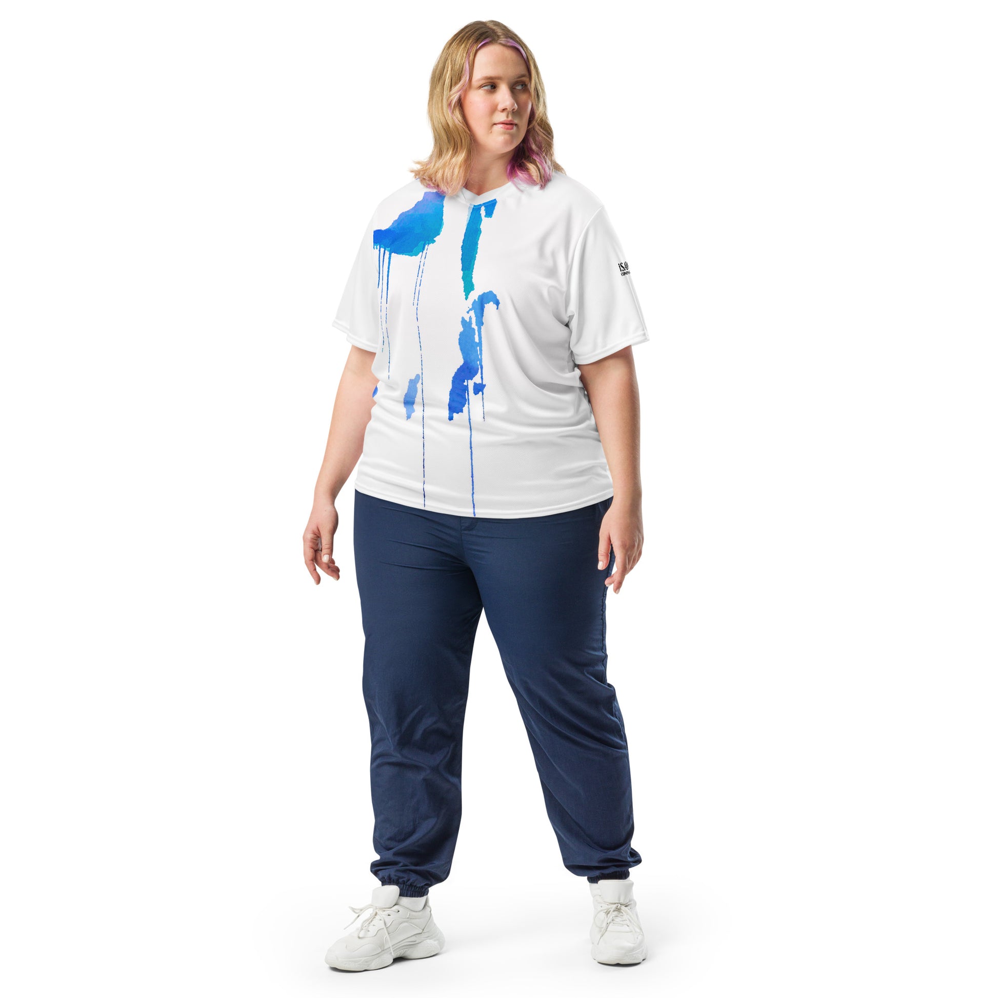 Tracks of My Tears - Womens Blue Sports Jersey - iSAW Company