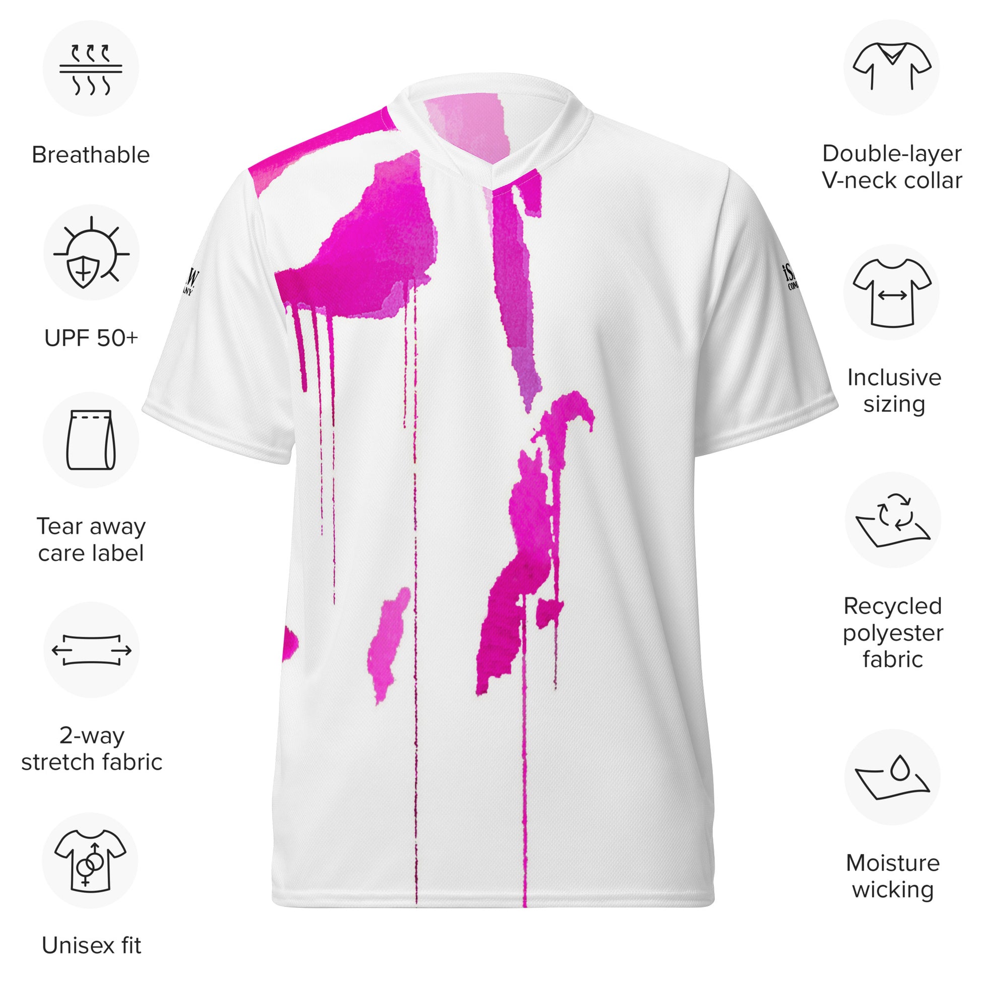 Tracks of My Tears - Womens Pink Sports Jersey - iSAW Company